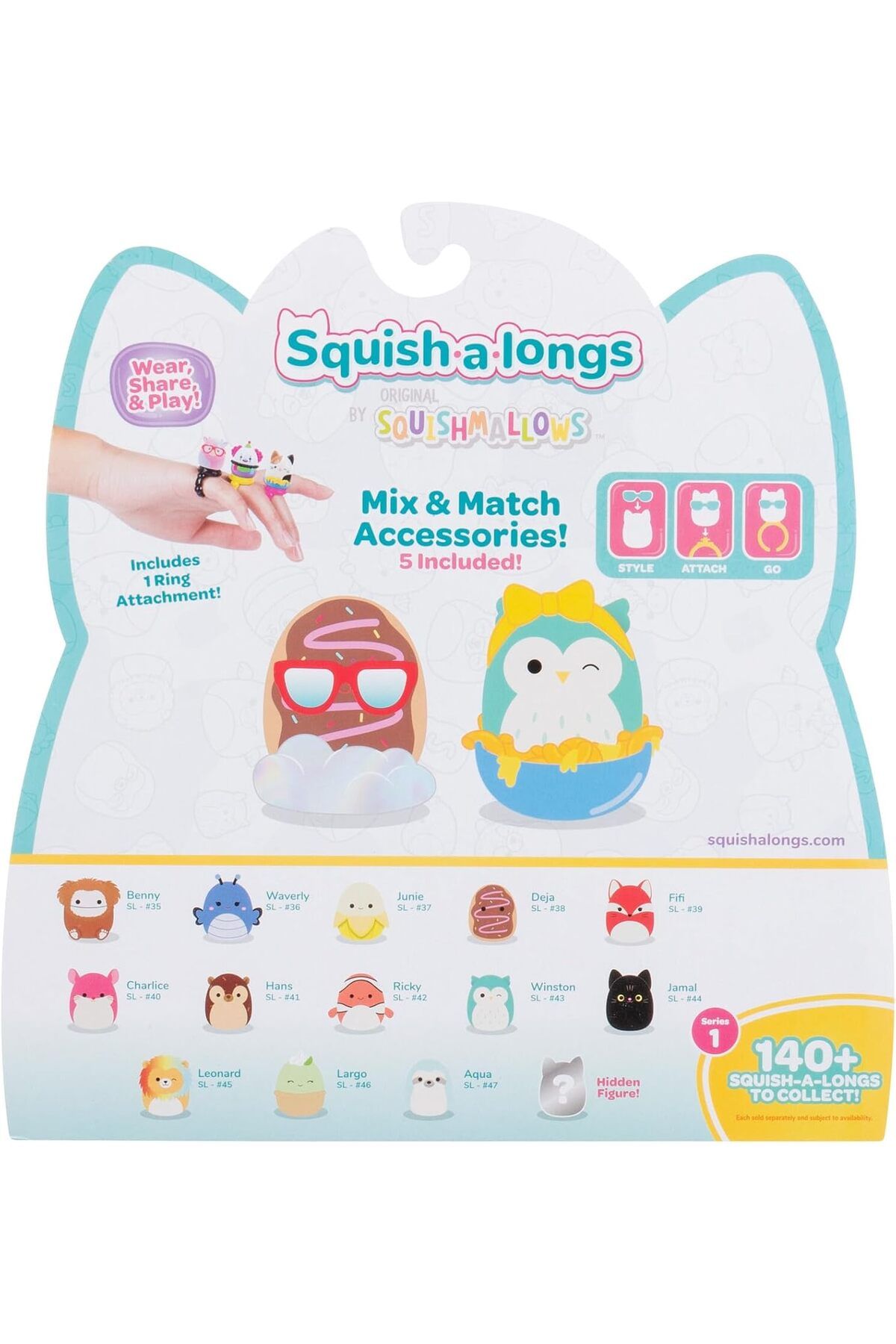 Squishmallows-Squish-A-Longs by Squishmallows 14 Figures Surprise Play Set – Series 1 Original Mini Collection 5