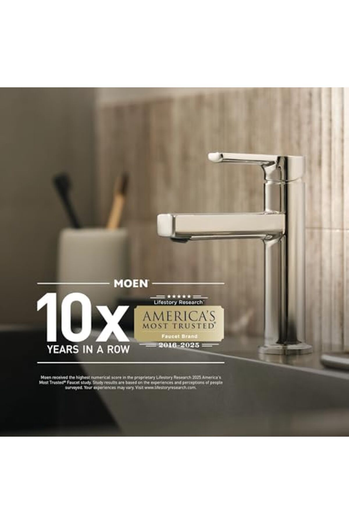 MCreative-84022Srn Ronan Two 4" Centerset Modern Faucet with Push-Down Drain, 1 Handle, Spot Resistant Nickel 3