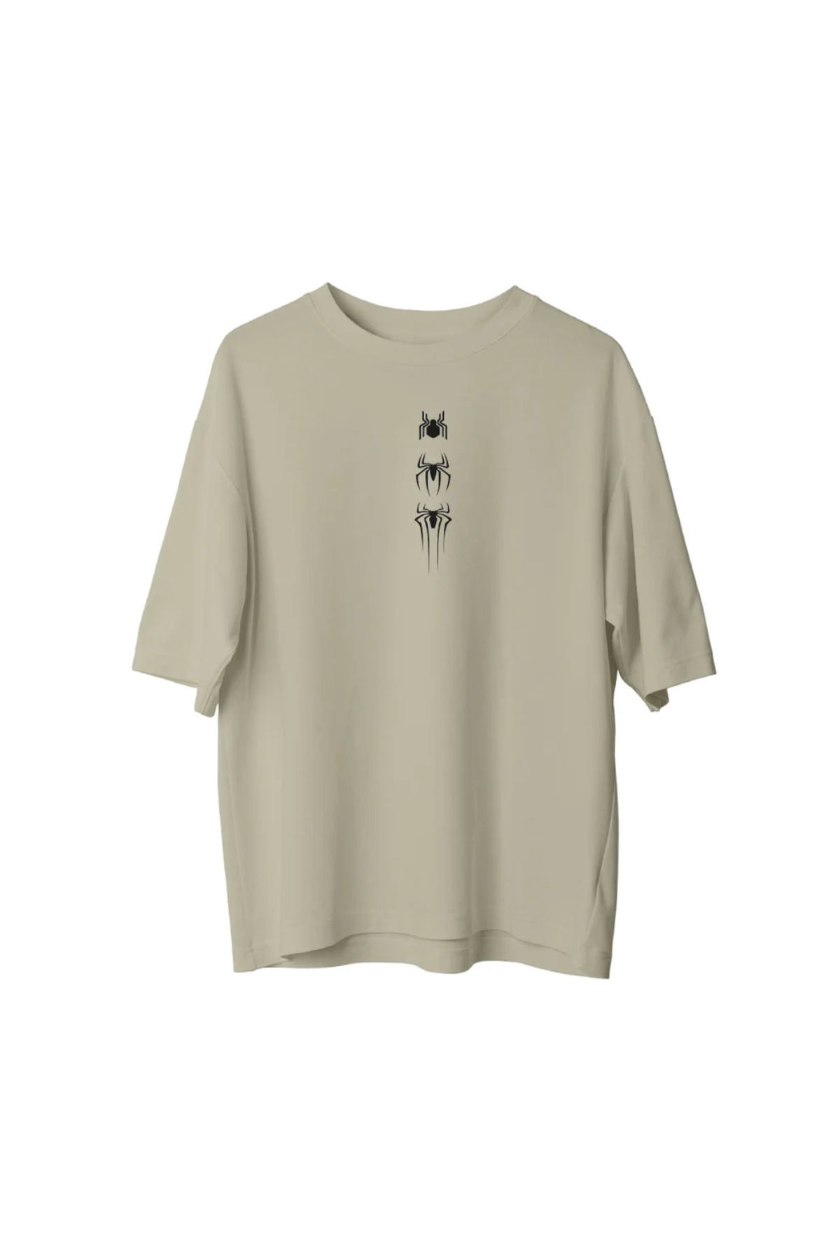 Koklonmoda Unisex Örümcek Baskılı Oversize T-Shirt
