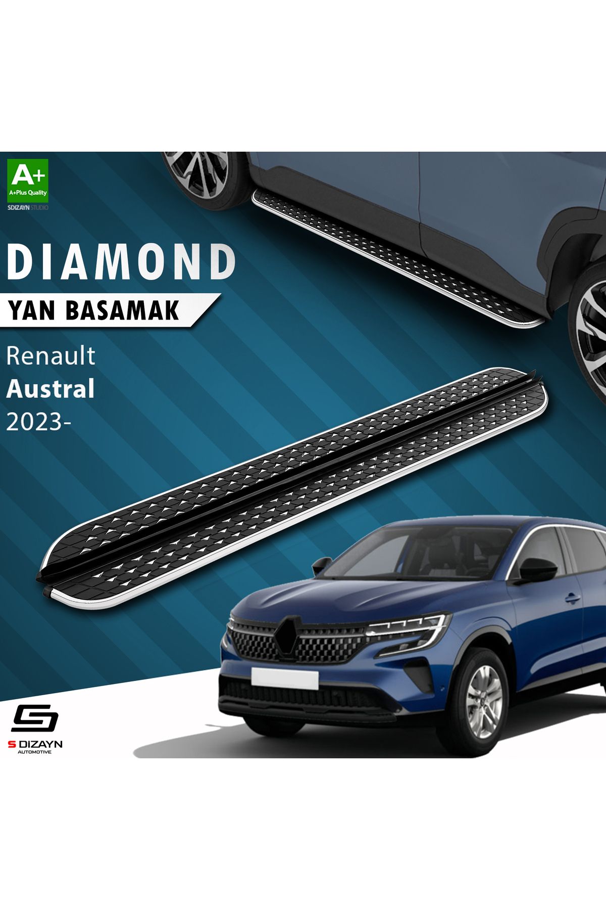 Life Tuning S-Dizayn Renault Austral Diamond Krom Yan Basamak 183 Cm 2023 Üzeri A+ Kalite