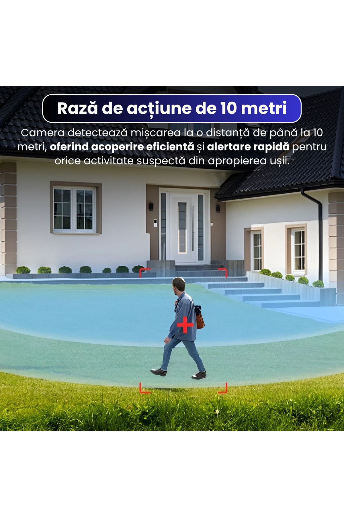 Spionescu-Smart doorbell with HD camera, IR night vision, two-way audio, motion detection, app control 4