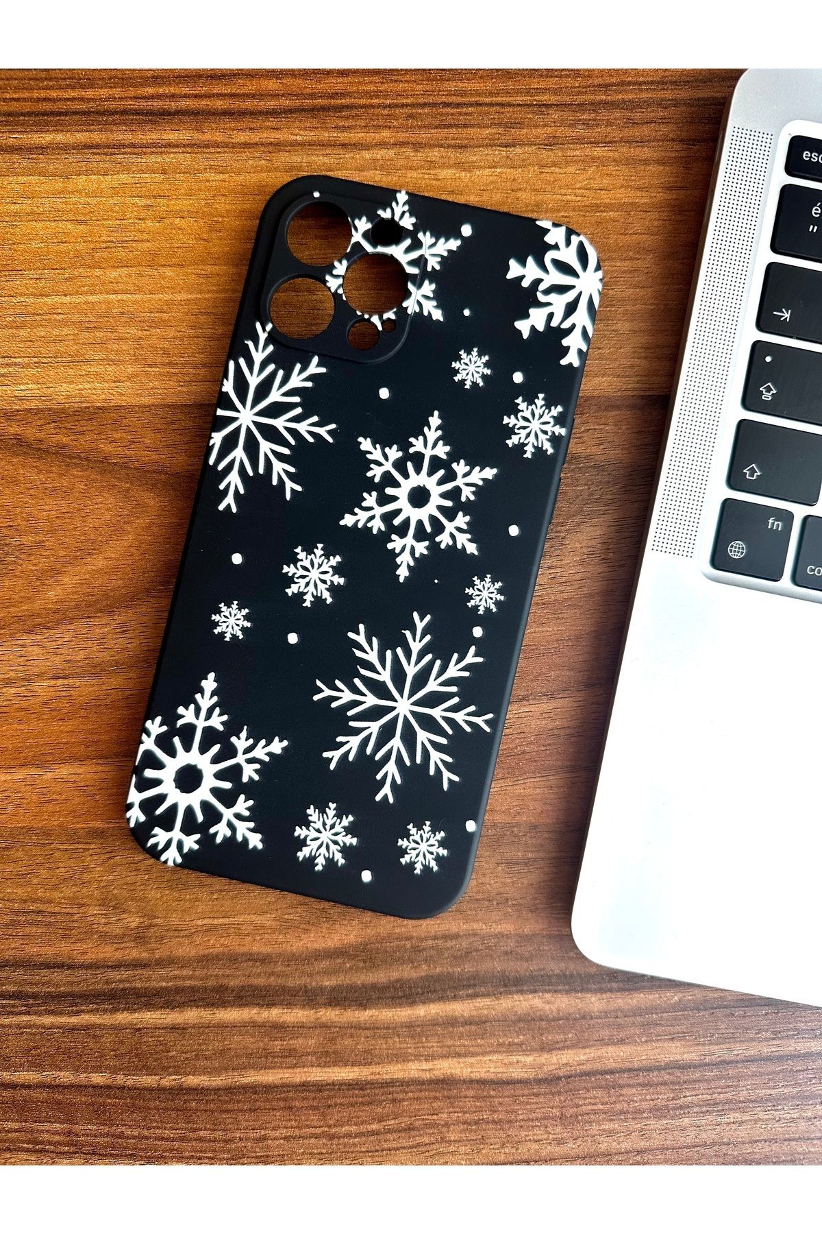 DarkSun iPhone 6(6S)/7/8 Uyumlu Kar Taneleri Desenli Lansman Telefon Kılıfı