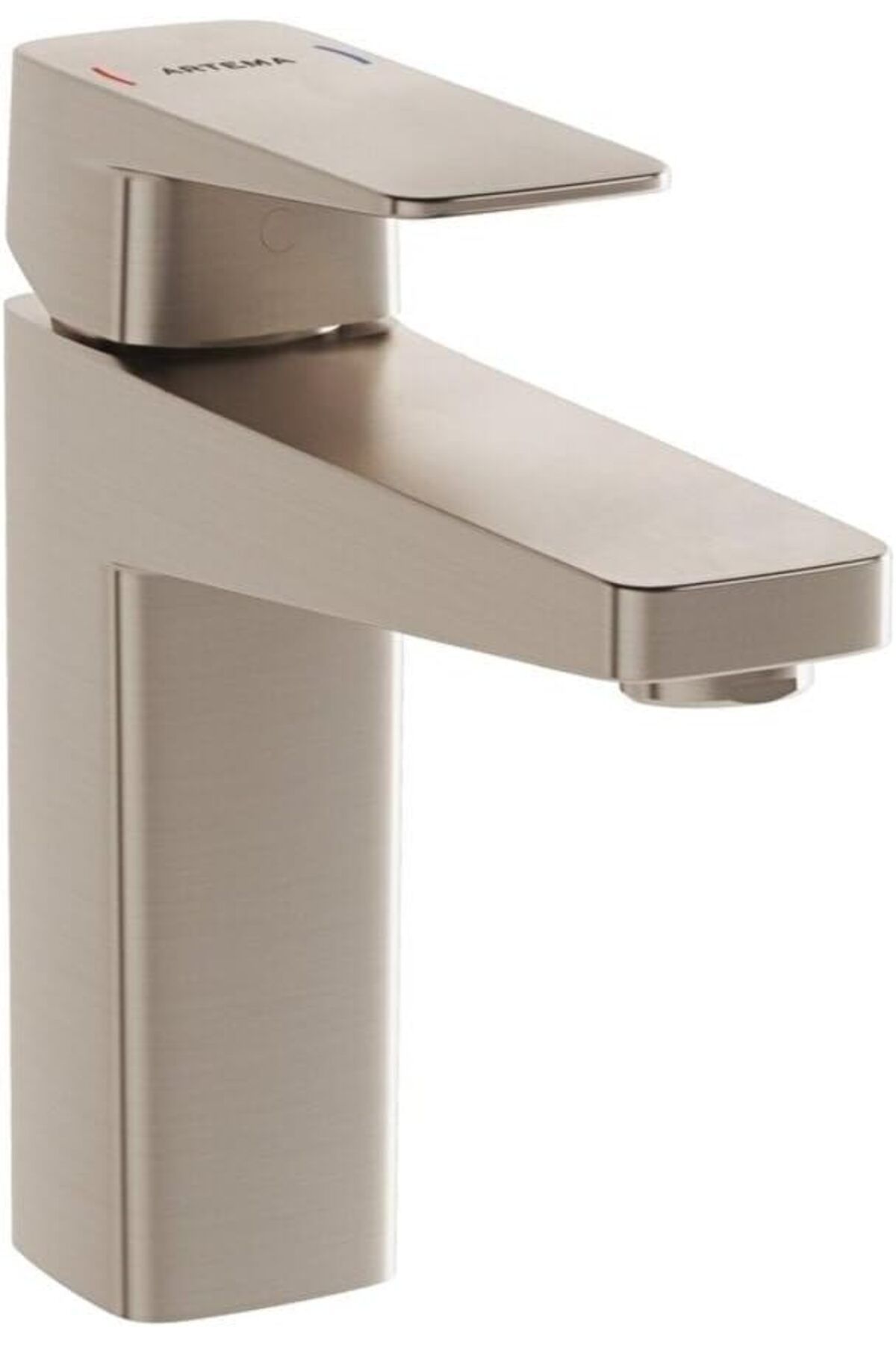 MCreative Root Square A4273134 Yüksek Lavabo Bataryası, Fırçalı Nikel