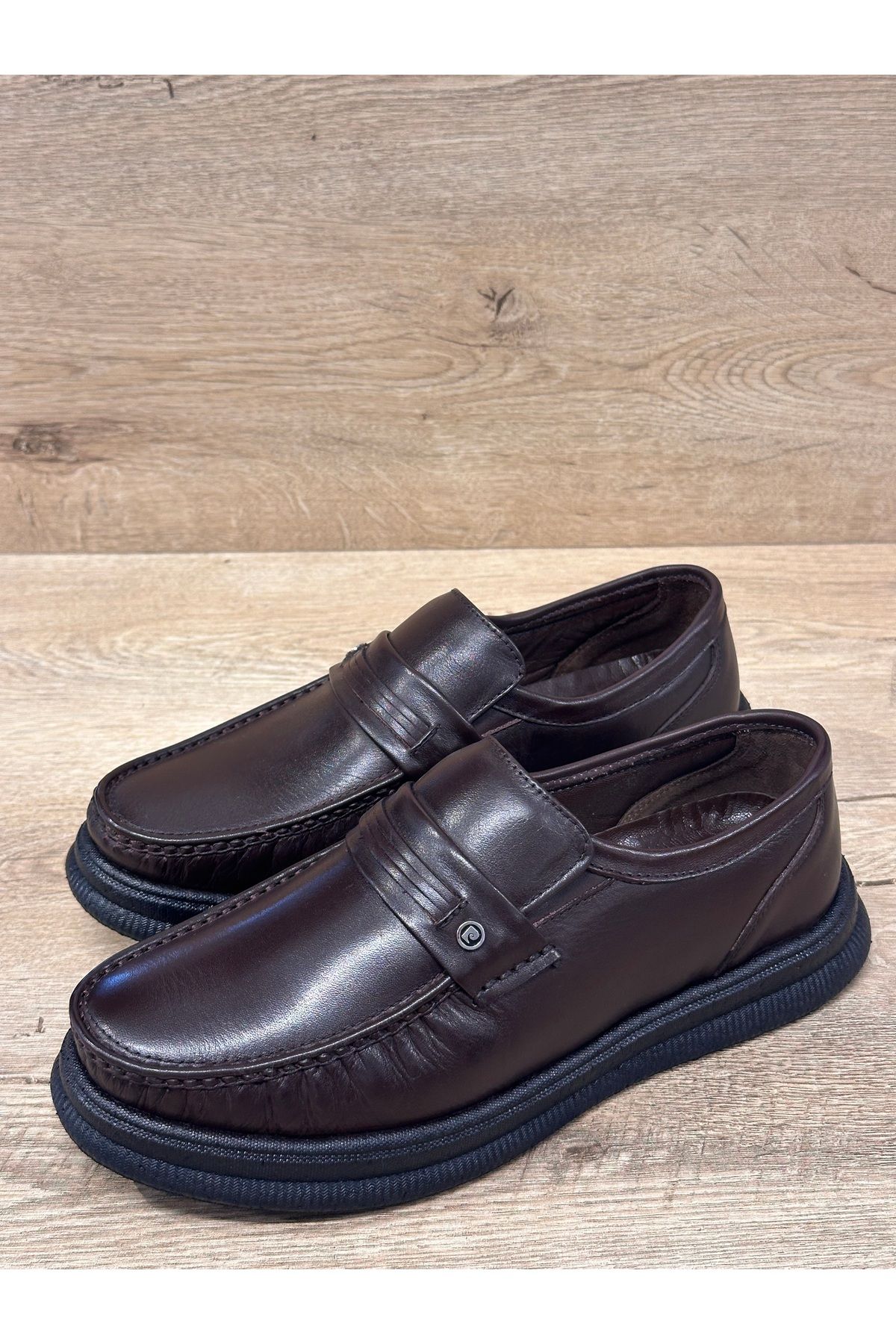 Pierre Cardin Bağcıksız Comfy Taban Ultra Hafif Ortopedik Hakiki Deri Casual Erkek Ayakkabı