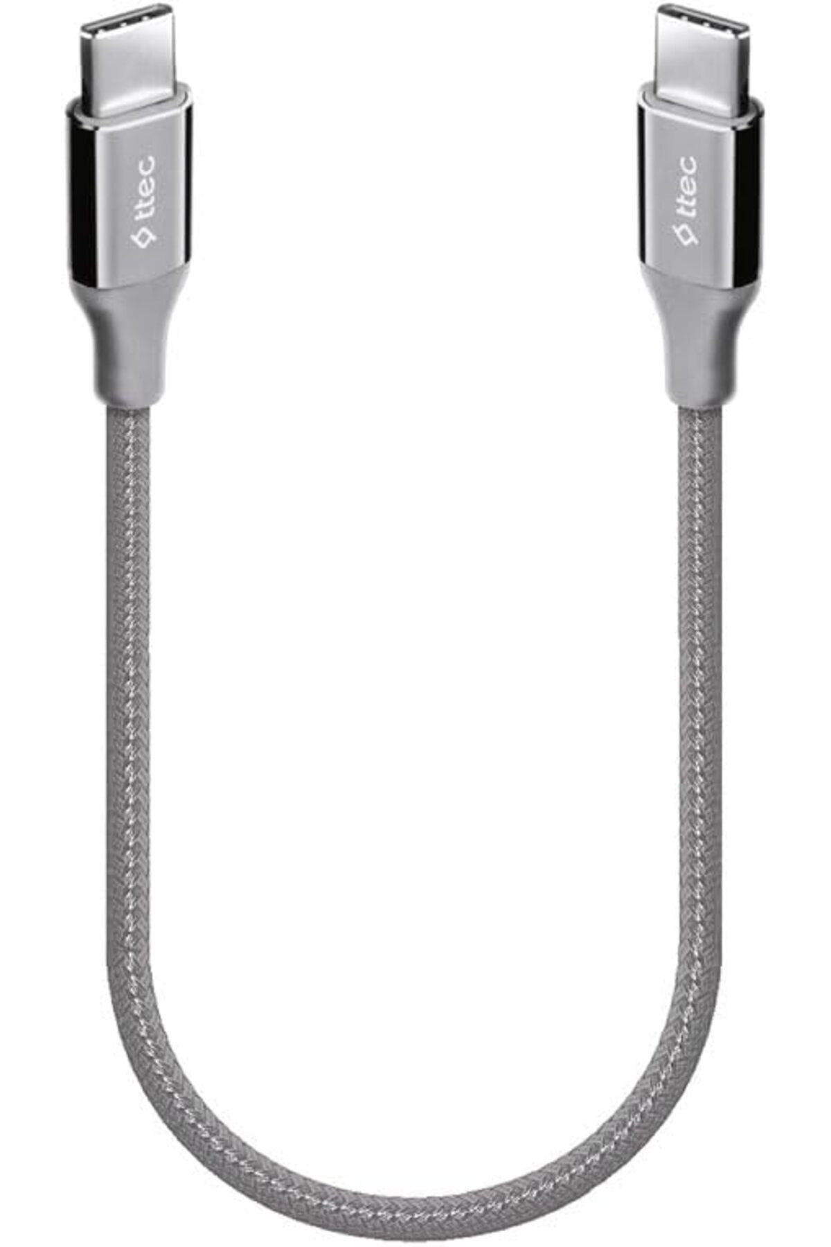 yenibagshop AlumiCable USB-C - USB-C 30cm 65W PD/QC Hızlı Şarj/Data Kablosu Uzay Grisi Uzay Grisi