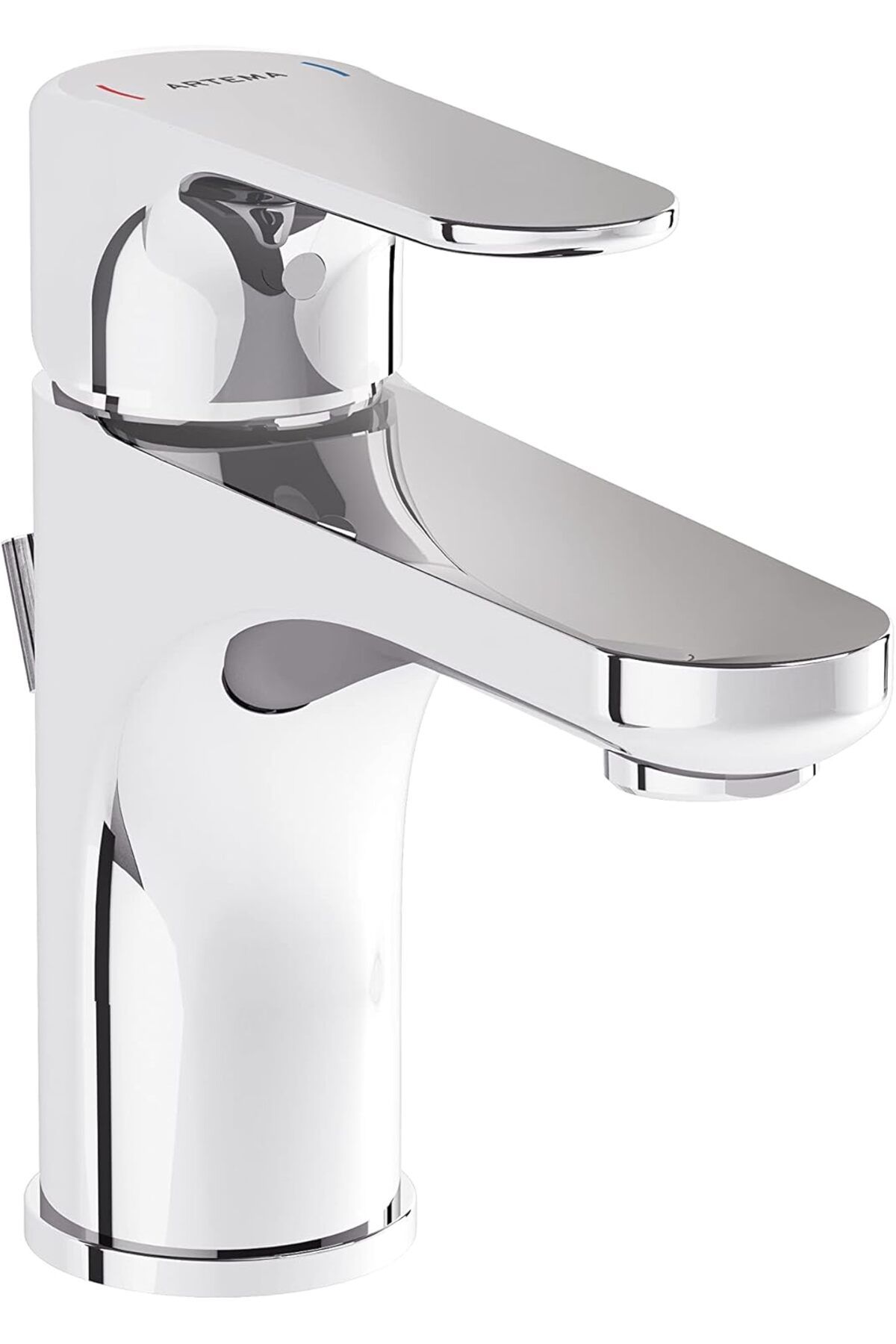 MCreative Root Round A42722 Lavabo Bataryası, Pop-uplı, Krom