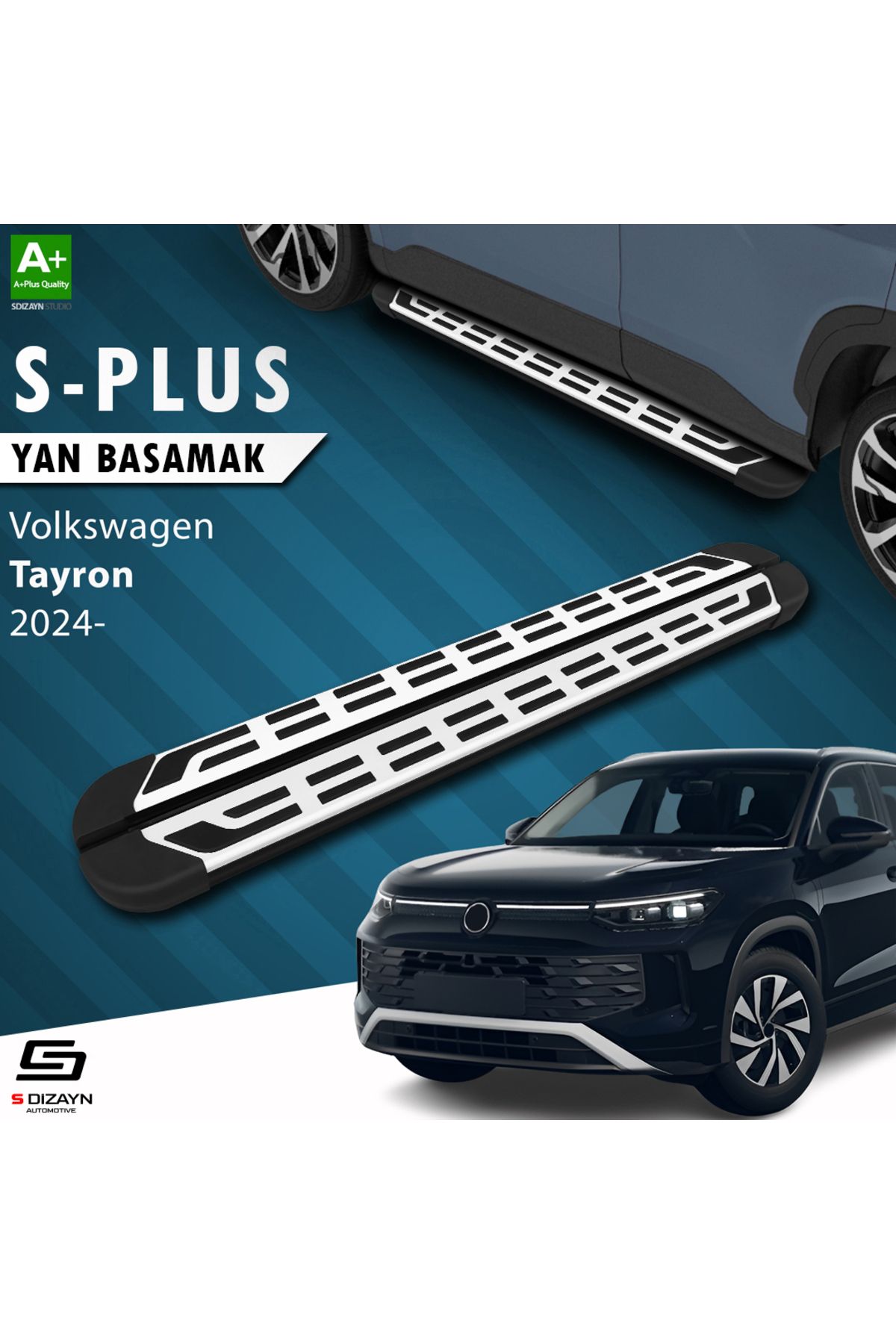 Life Tuning S-Dizayn VW Tayron 2 S-Plus Gri Yan Basamak 193 Cm 2024 Üzeri A+ Kalite