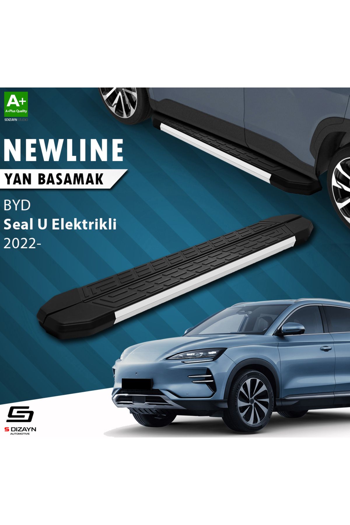 Life Tuning S-Dizayn BYD Seal U Elektrikli NewLine Aluminyum Yan Basamak 193 Cm 2022 Üzeri A+ Kalite