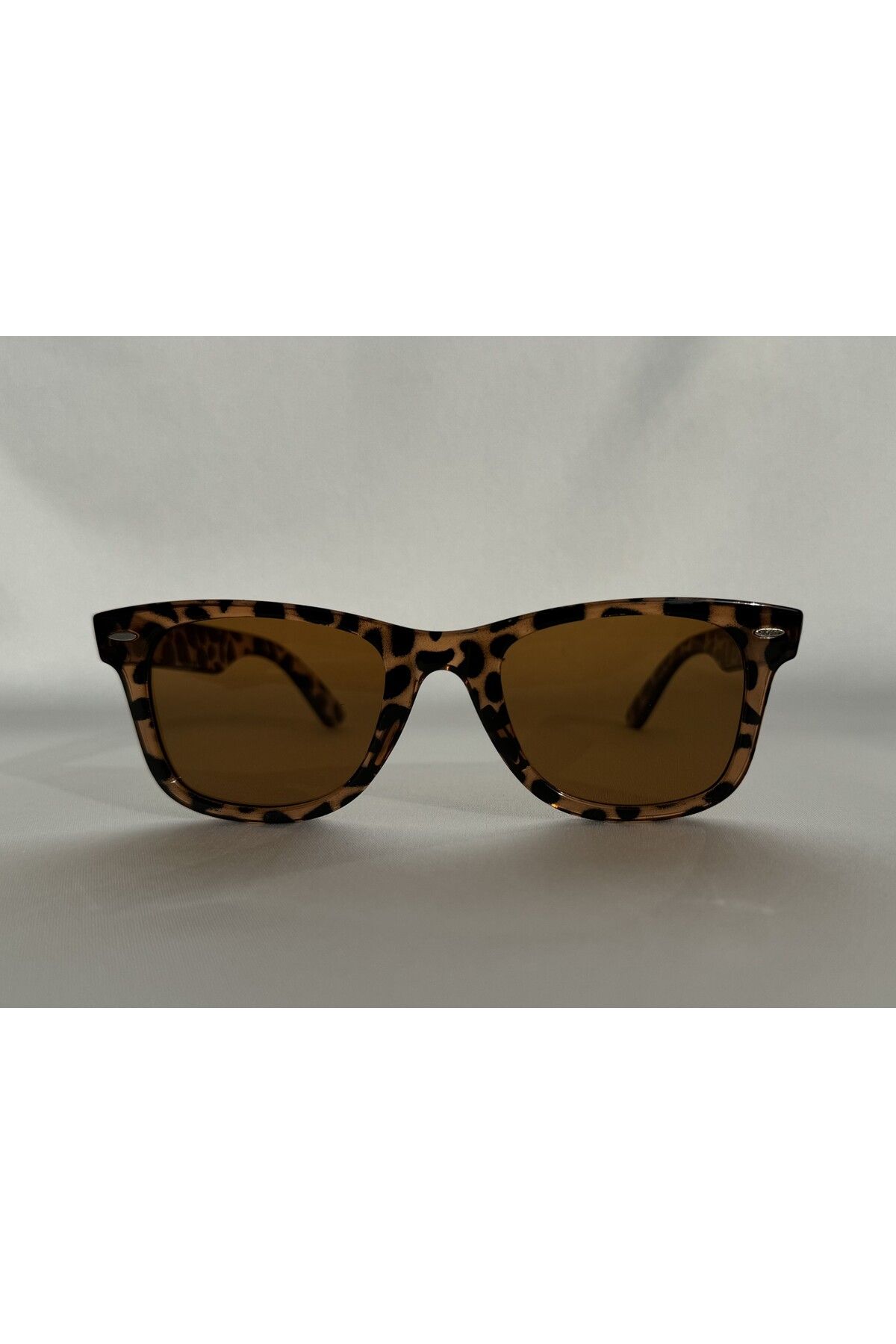 MONAL Leopar Güneş Gözlüğü Wayfarer Kahve Cam Renkli