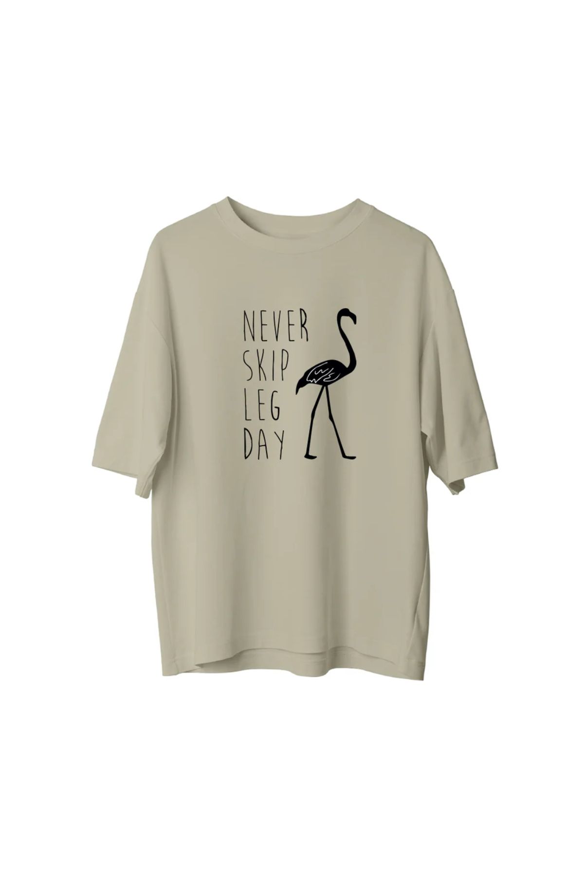 Koklonmoda Büyük Beden Unisex Leg Day Baskılı Oversize T-Shirt