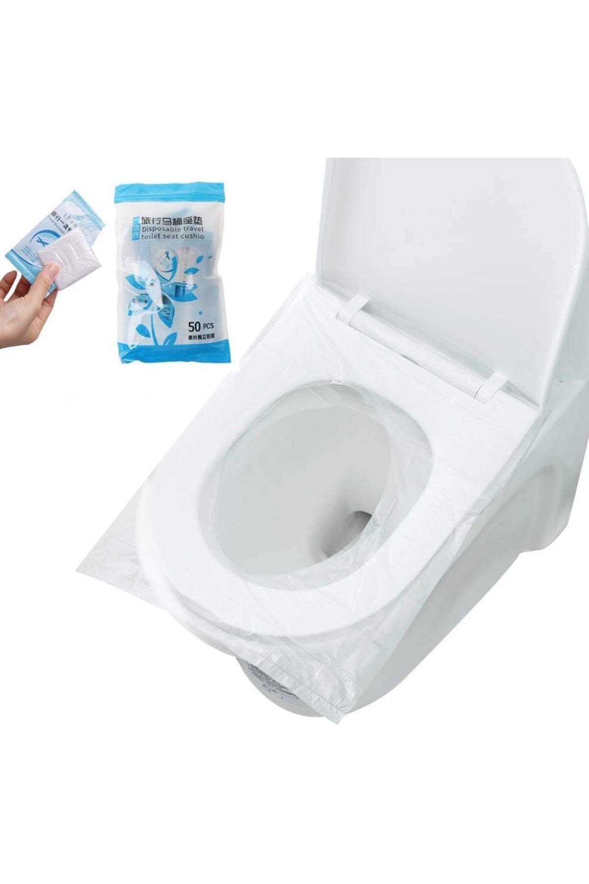 STOREMAX jvnnastore Hijyenik Tek Kullanımlık Klozet Kapağı Poşeti 50 Adet trendyfr 646268