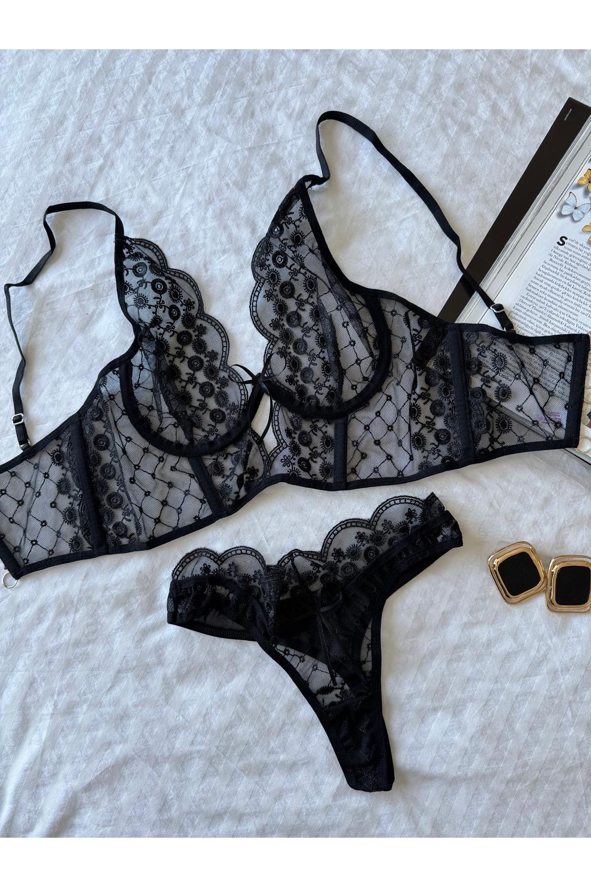 Chic For Love Black Jessie Bralet Takım