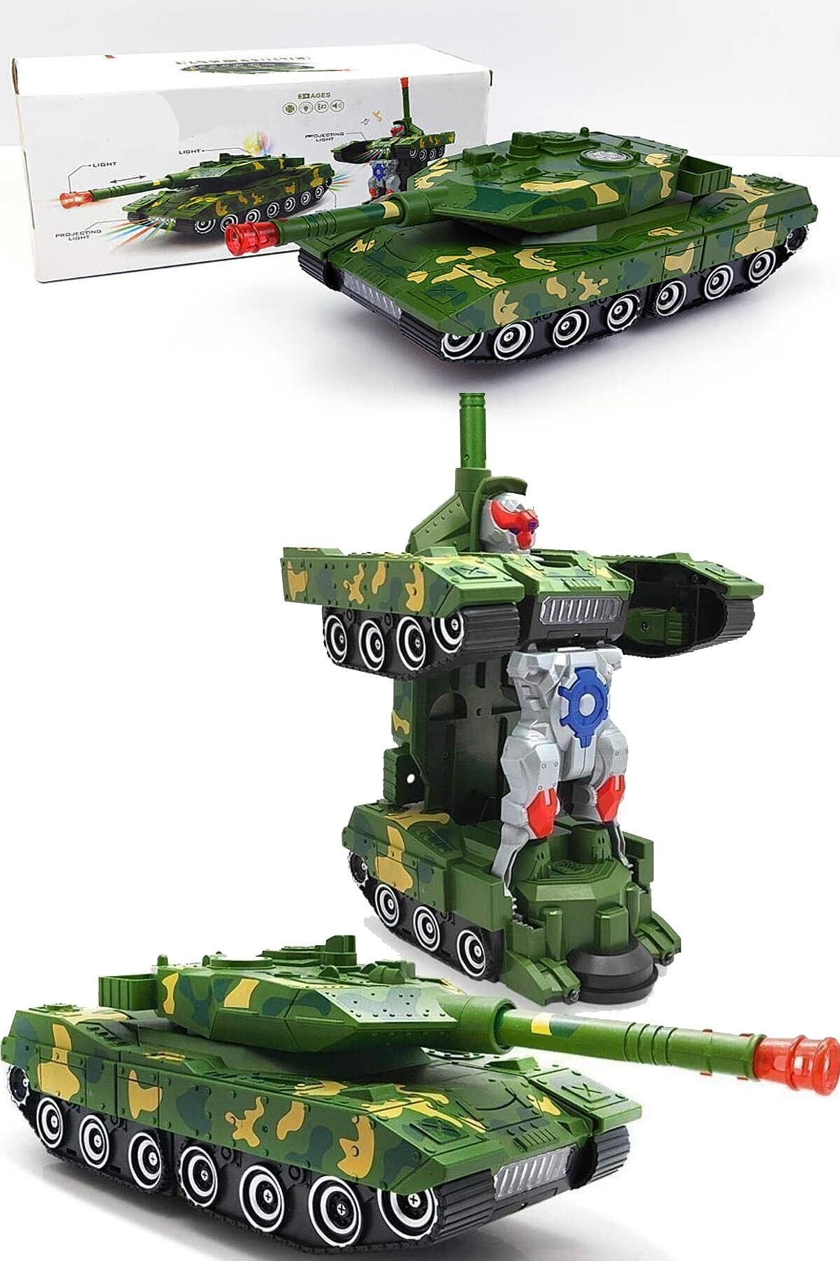 SCOWETTO omx Deformasyon 2'si 1 Arada Çarpma Fonksiyonlu Dönüşen Tank Robot Oyuncak gextrx 976748