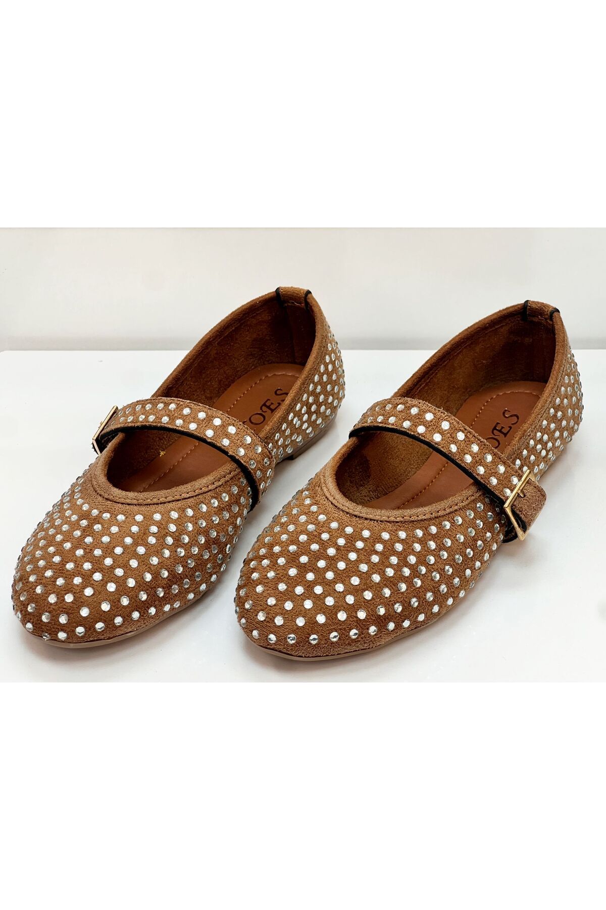 MRZ SHOES KADIN TAŞ DETAYLI İNCE BANTLI BABET