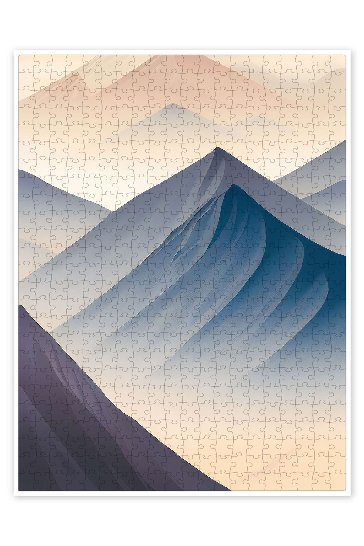 Jeronkarji Japandi Dağları 500 Parça Puzzle Yapboz Bohem Soyut Sanat Temalı