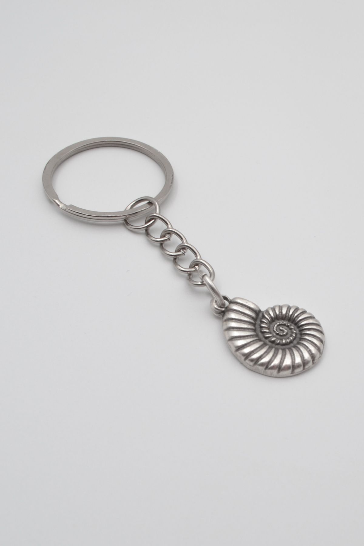 Bu Farklı-Breloc Spiral Conch - Placat cu argint antic - Femei Bărbați 2