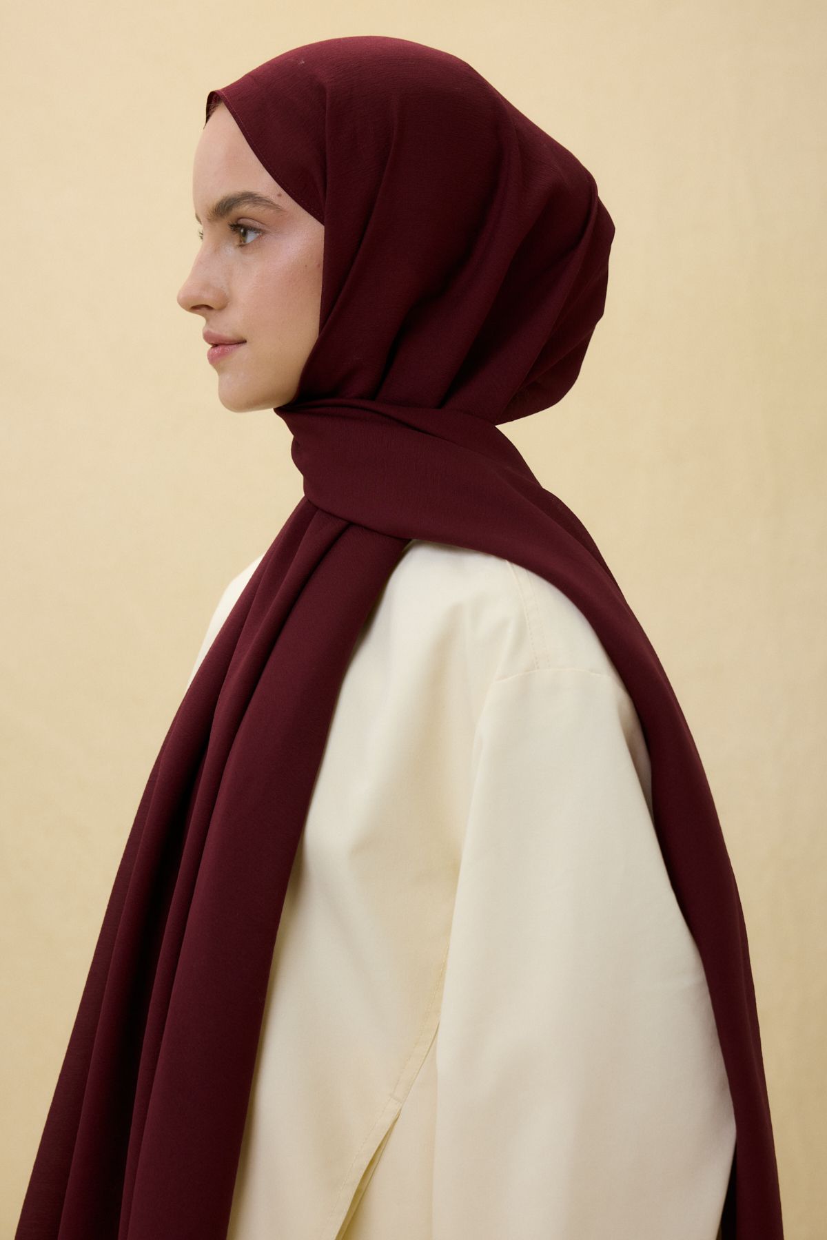 FENZA SCARF Paris İpeği Şal - Bordo