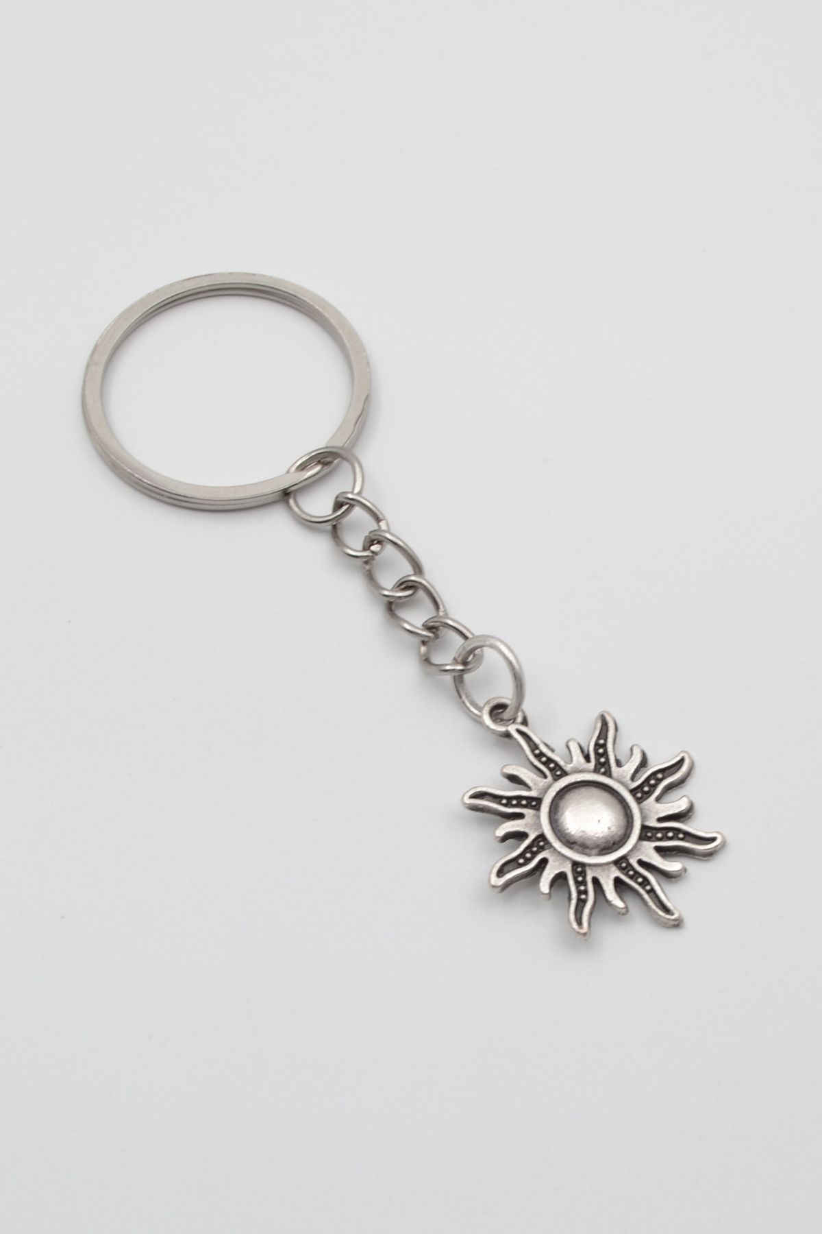 Bu Farklı-Breloc Sunlight - Placat cu argint antic - Femei Bărbați 2