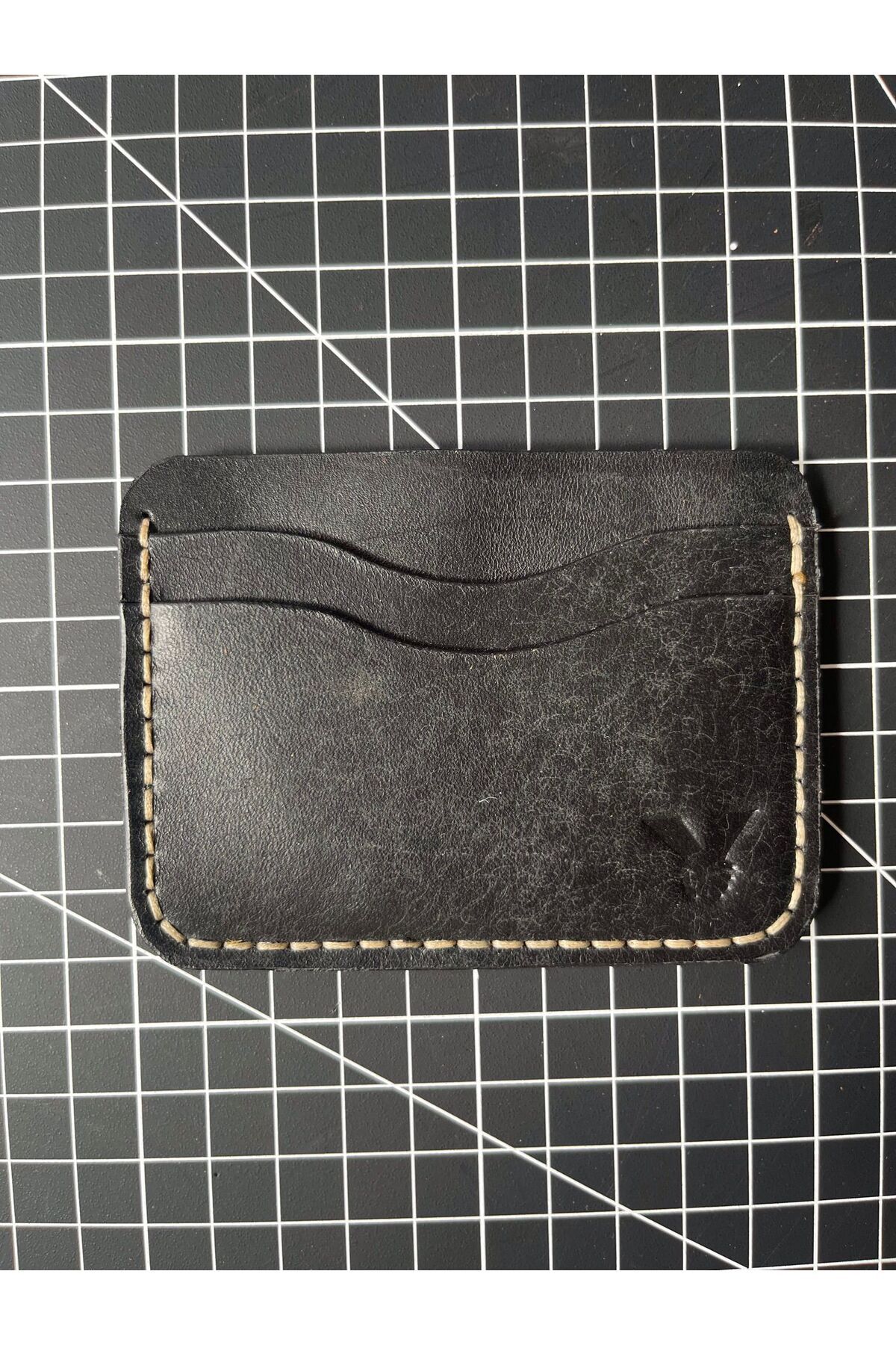HAT Leather Gerçek İtalyan Derisinden Avuç İçi '' Clark'' Kartlık- Siyah