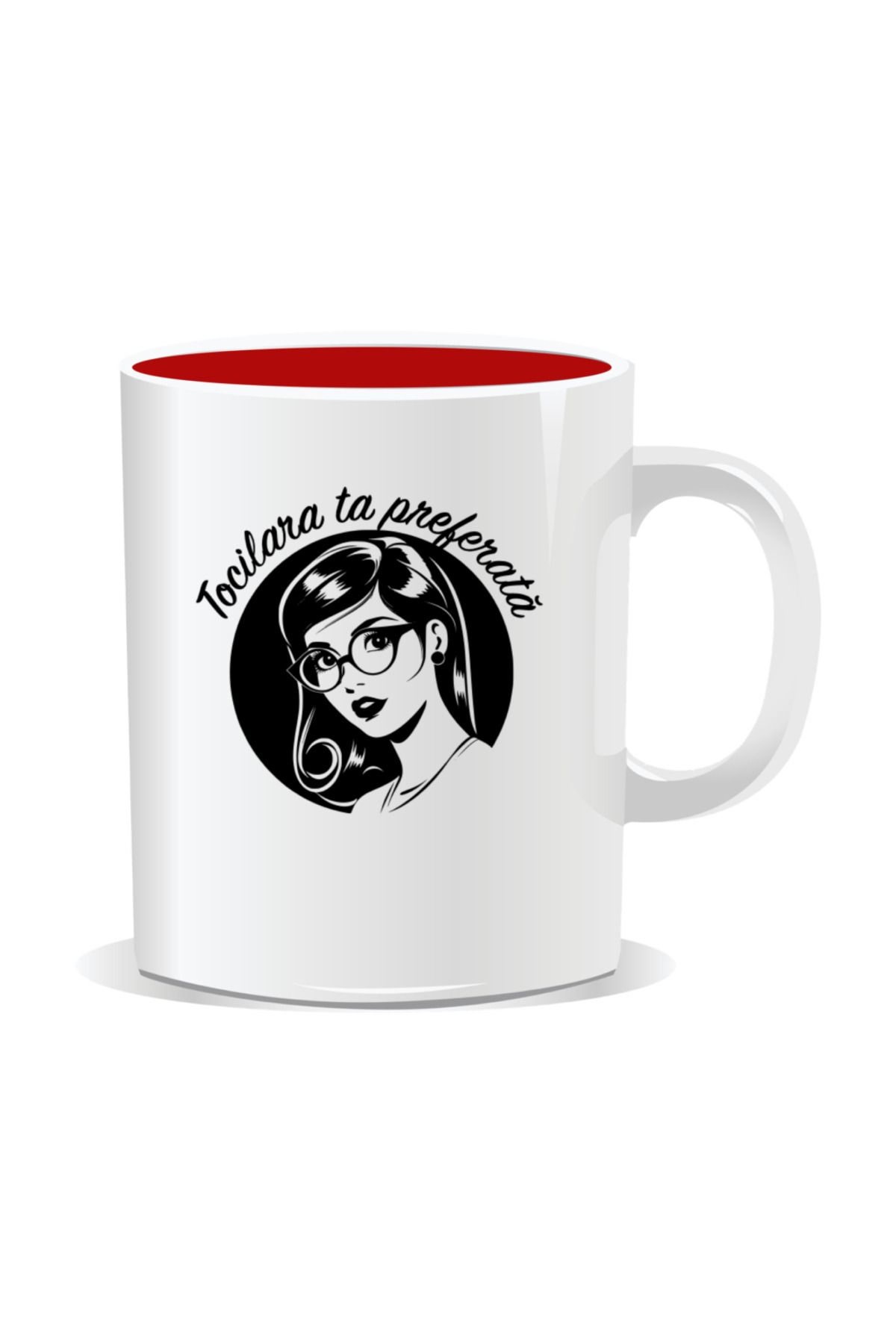 OEM-Personalized mug with messages for nerds, Your favorite nerd - Red interior 1