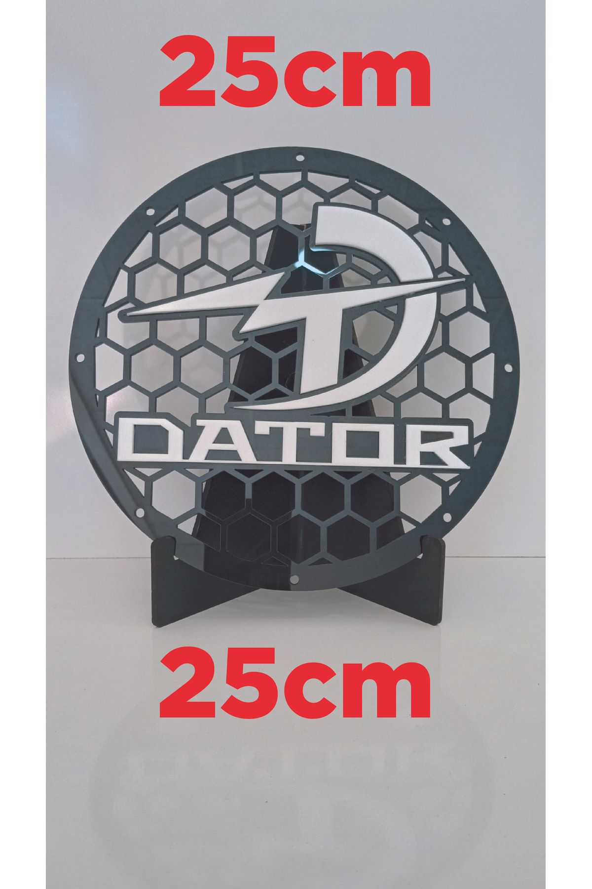 Pozitif Lazer 25cm DATOR Yazılı Dayanıklı Pleksi Midrange Kapağı, Hoparlör Kapağı (2 ADET)