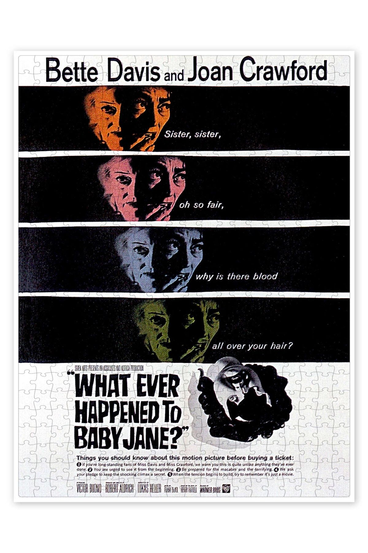 Jeronkarji BABY JANE'E NE OLDU? 500 Parça Puzzle Yapboz Klasik Film Temalı