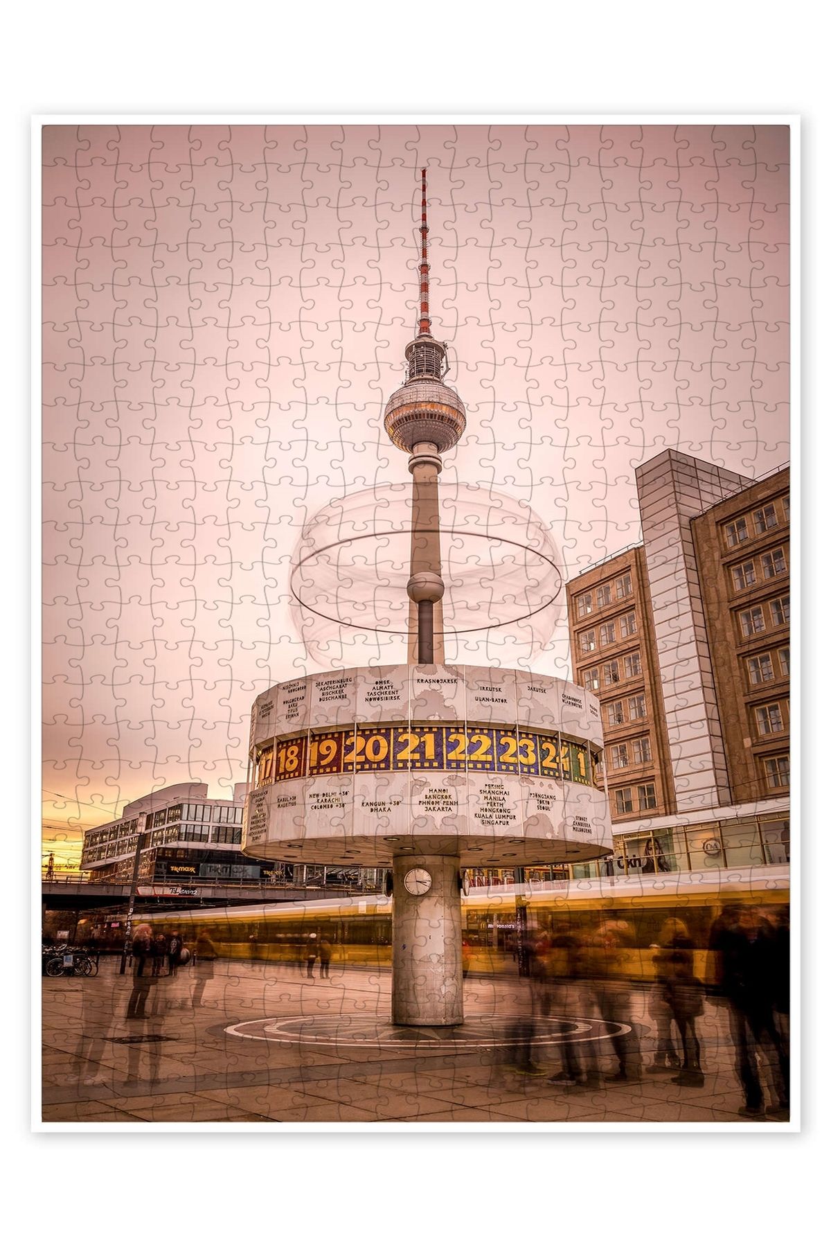 Jeronkarji Dünya Zamanlayıcı Berlin 500 Parça Puzzle Yapboz Şehir Manzara Temalı Hobilik