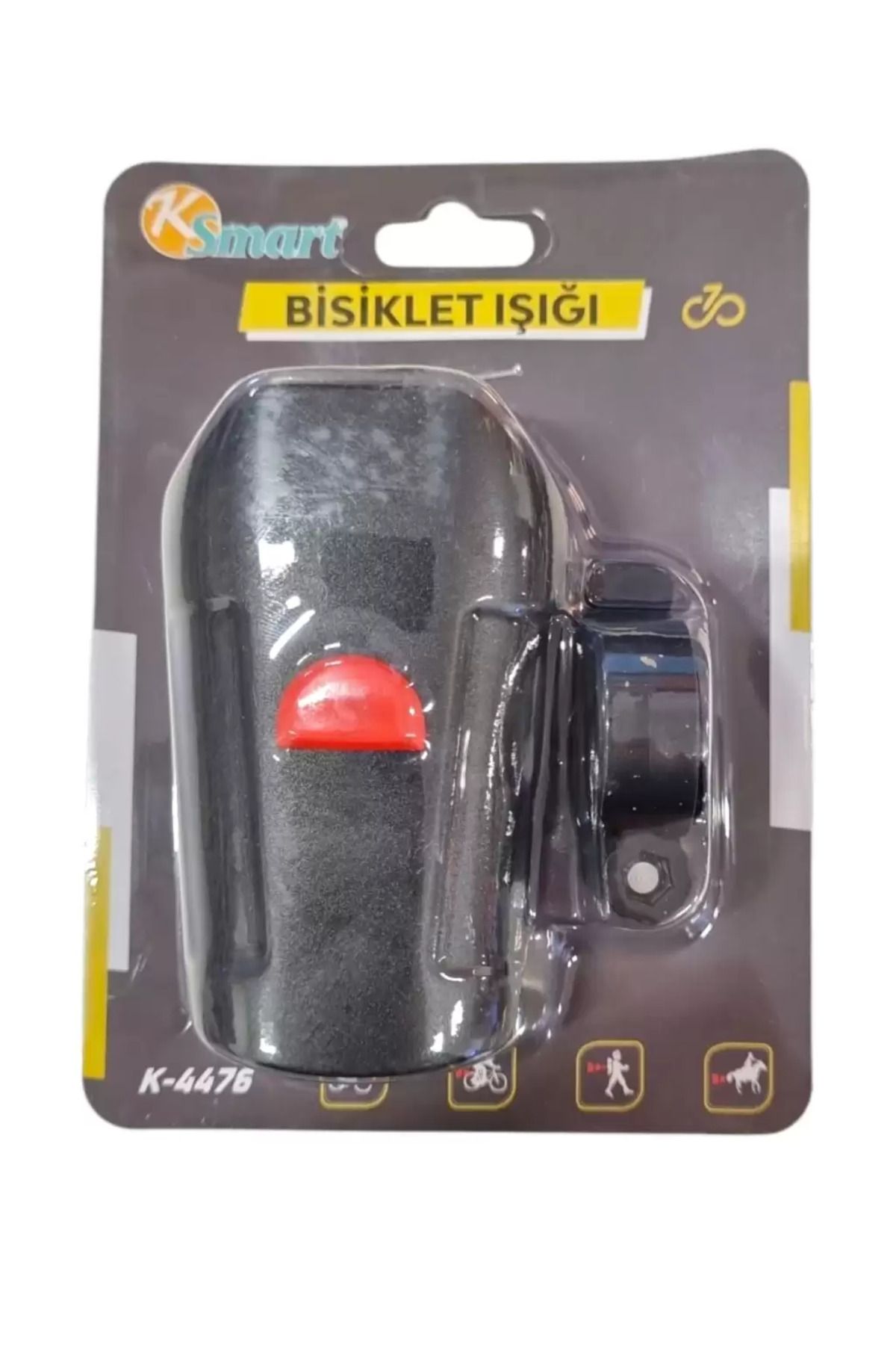 abnturk Çok Amaçlı Bisiklet Ön Işığı Uyarı Lambası Pilli Üçlü Parlaklık