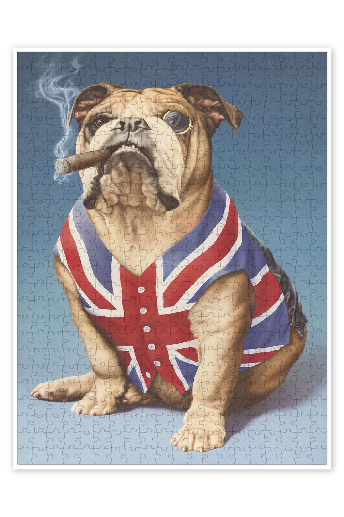 Jeronkarji İngiliz Bulldog 500 Parça Puzzle Yapboz Kedi Köpek Temalı Doğa ve Orman Hayvanları