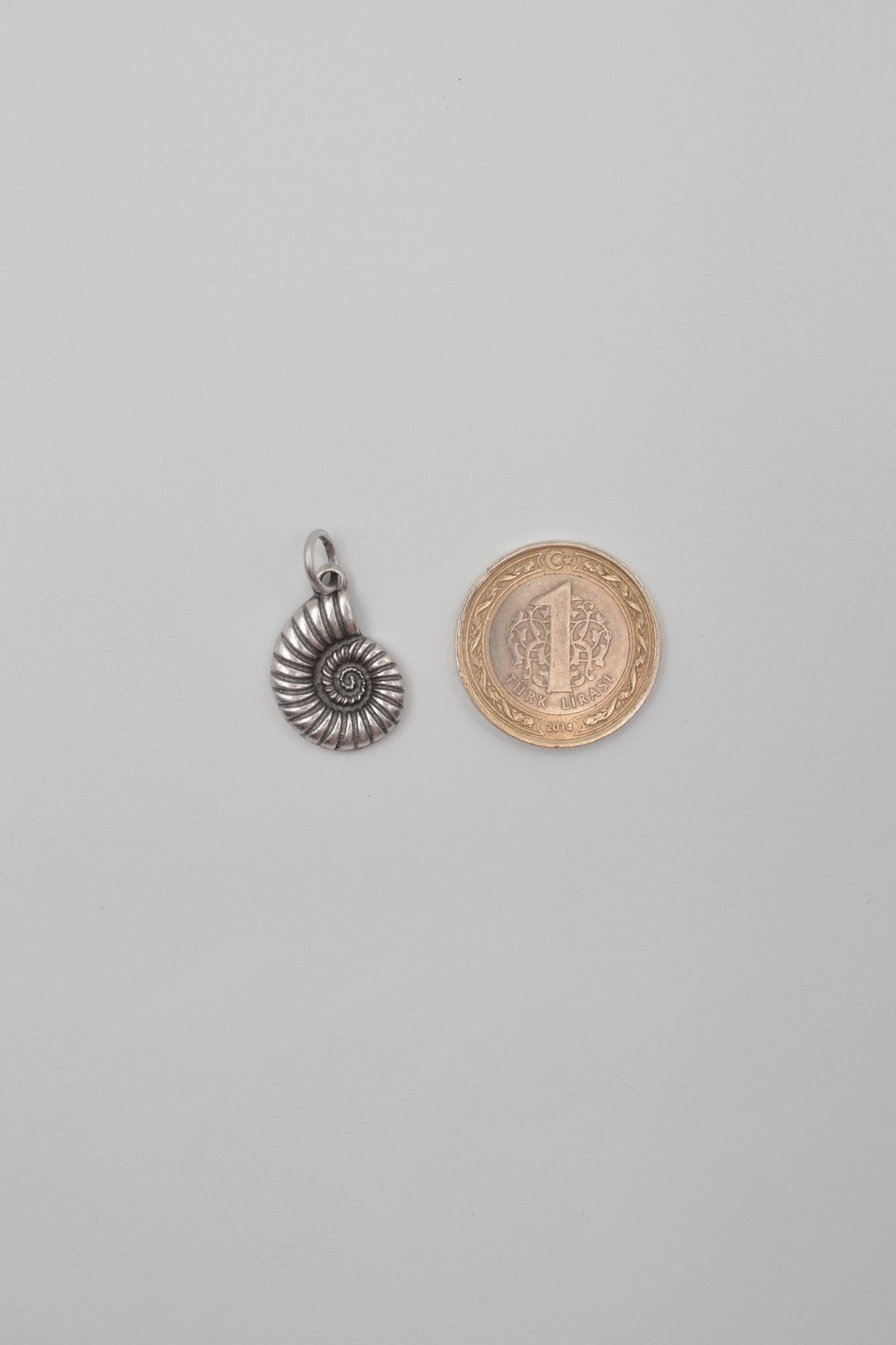 Bu Farklı-Breloc Spiral Conch - Placat cu argint antic - Femei Bărbați 5