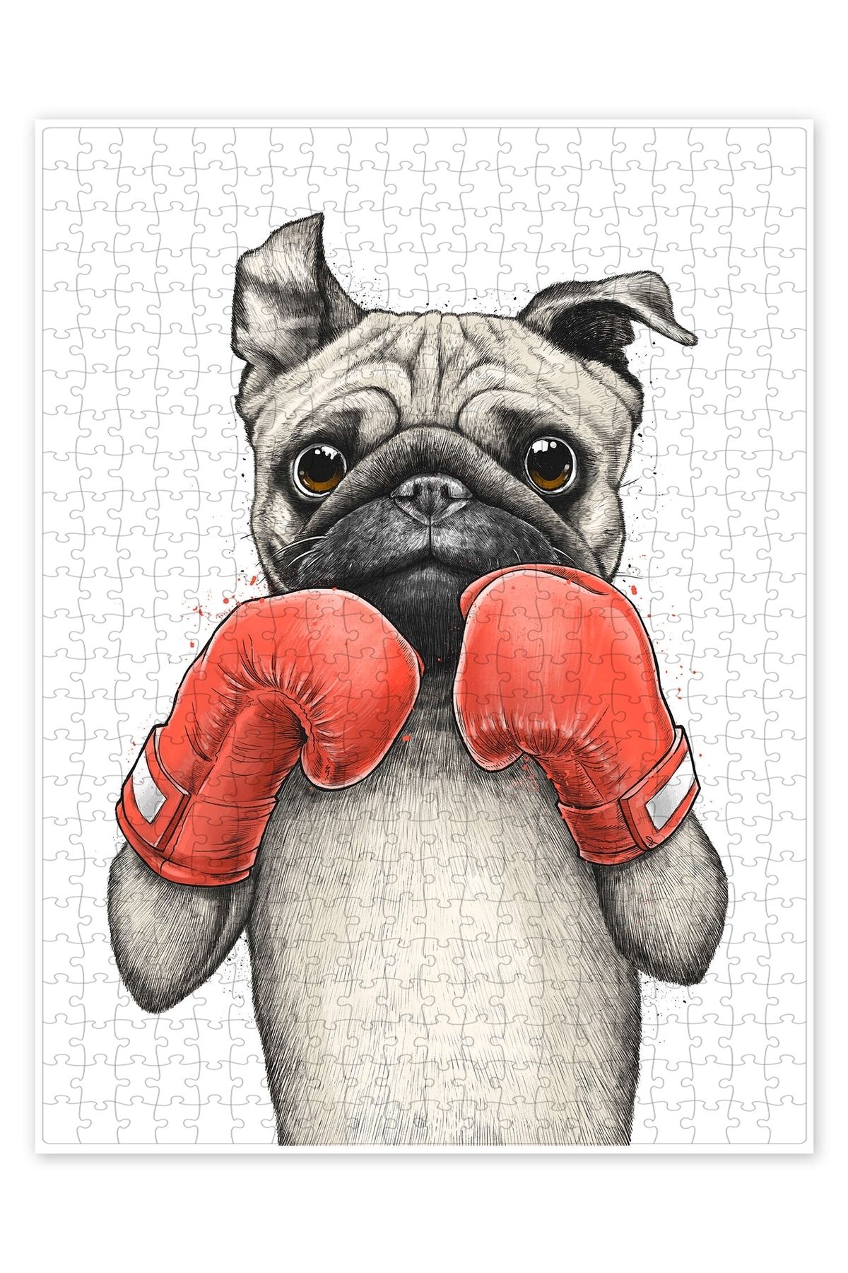 Jeronkarji Boxer Pug 500 Parça Puzzle Yapboz Kedi Köpek Temalı Doğa ve Orman Hayvanları