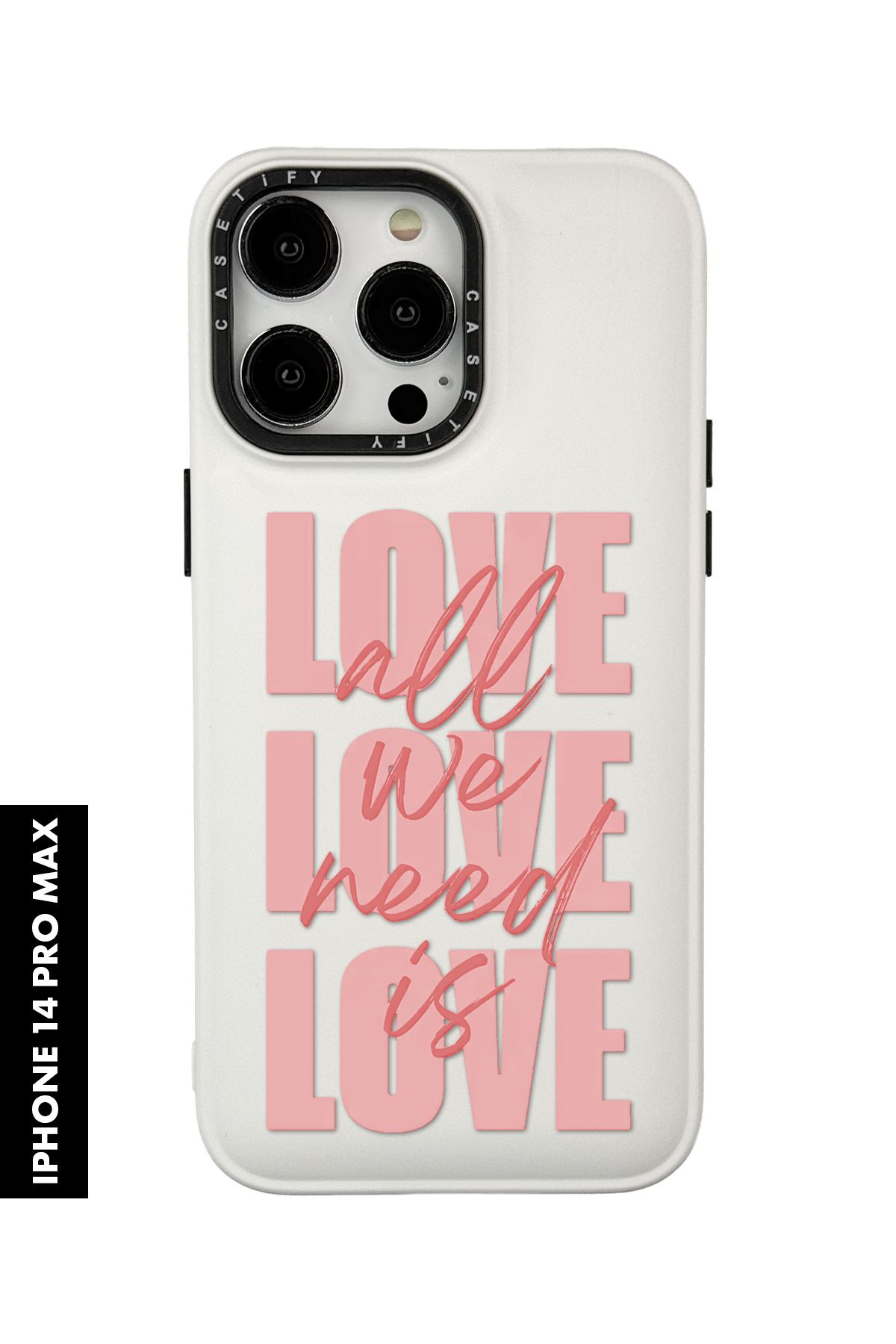 mooodcase iPhone 14 Pro Max Uyumlu Need is Love Desenli Silikonlu Pillow Kılıf