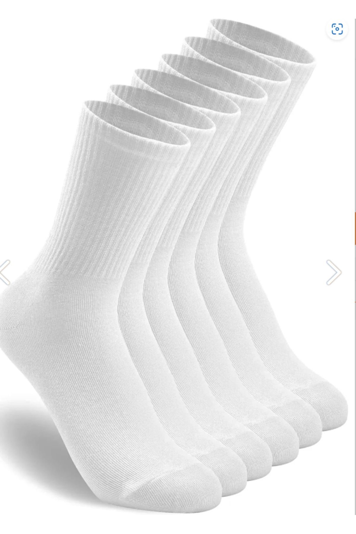 Sosyete dolabı 6 Çift unisex pamuklu esnek ve rahat dizaltı sporcu beyaz tenis soket çorap