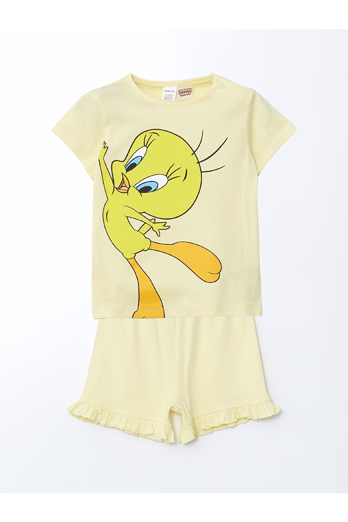 LC Waikiki t Baskılı Kız Bebek Şortlu Pijama Takım