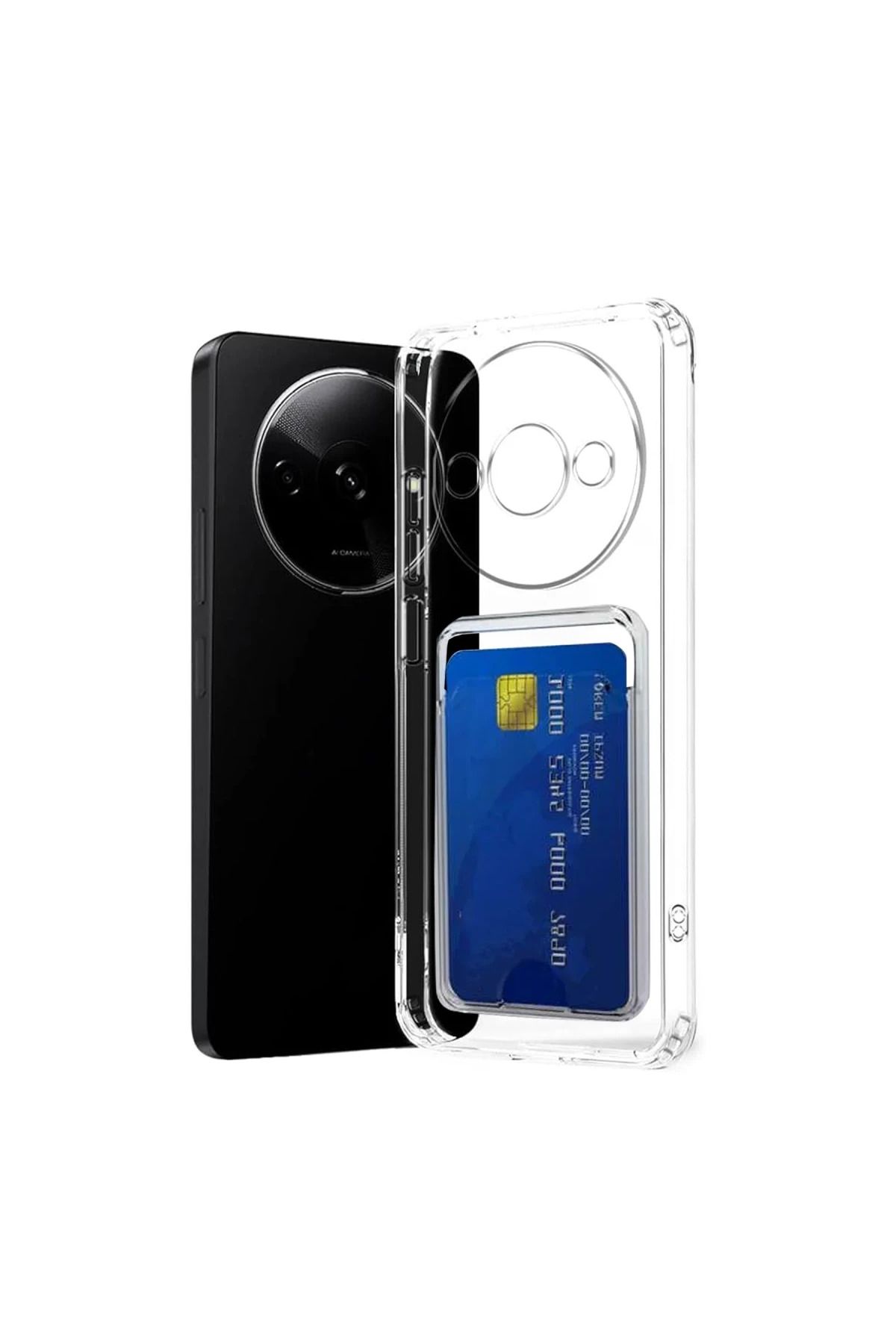 Toptan Bulurum Xiaomi Redmi A3 4G Kılıf Kart Şeffaf Silikon - Şeffaf