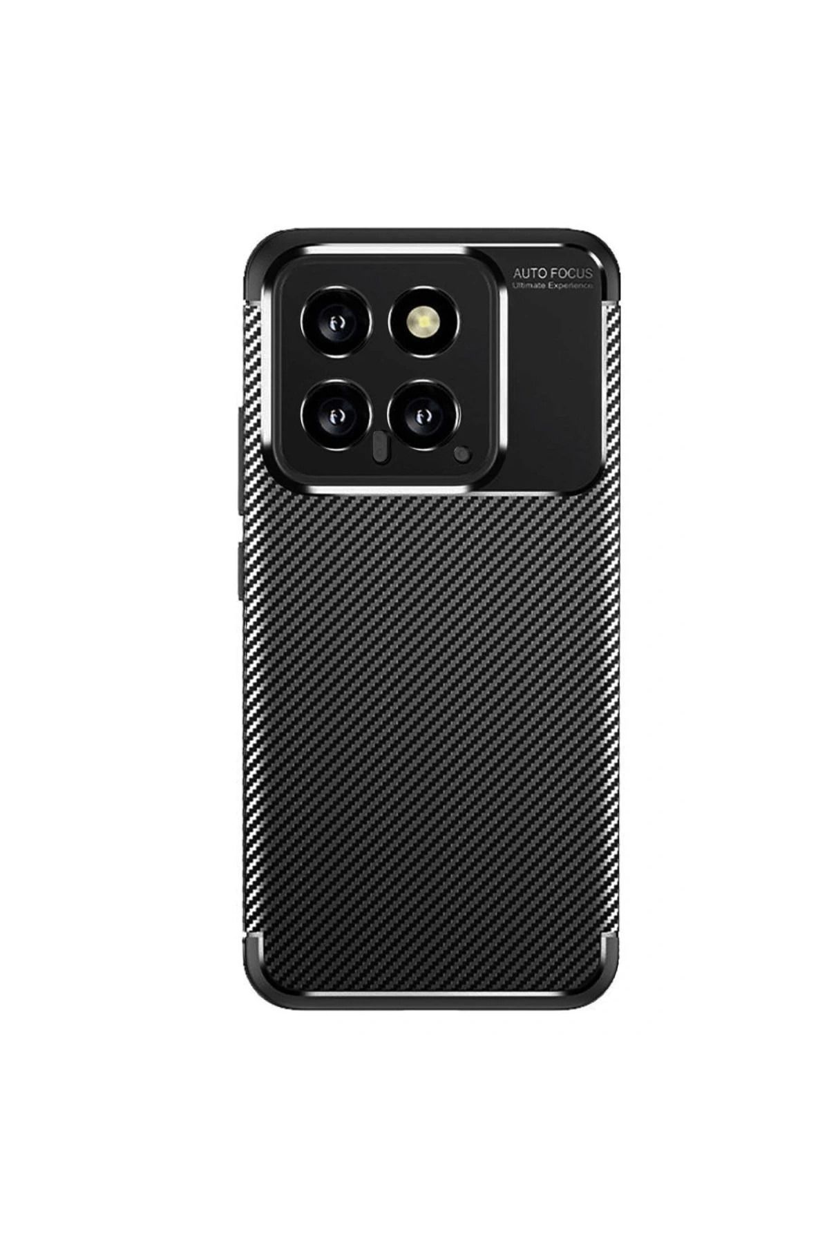 Toptan Bulurum Xiaomi Mi 14T Kılıf Auto Focus Karbon Kapak - Siyah