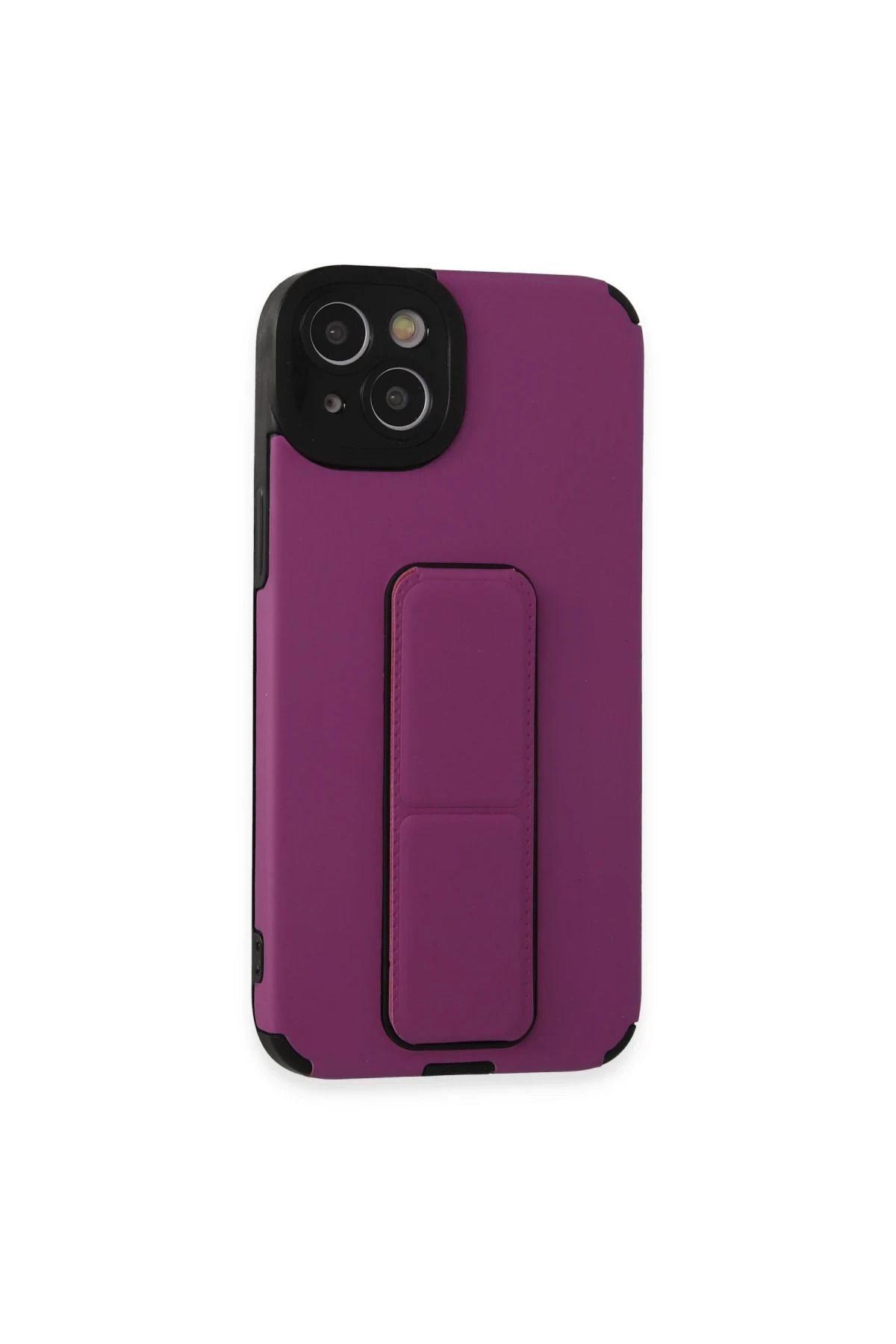 Toptan Bulurum iPhone 14 Plus Kılıf Mega Standlı Silikon - Mor