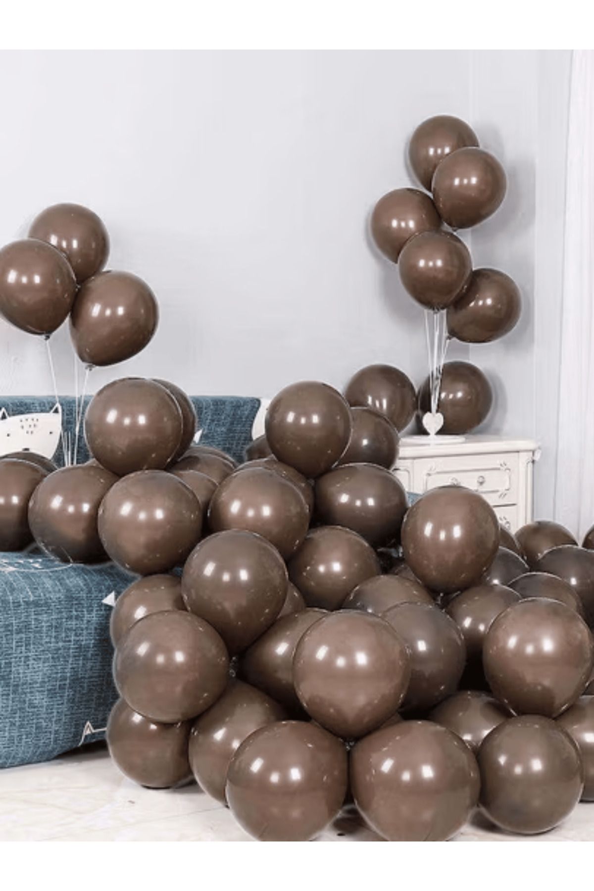 Bunloon Çikolata Kahverengi Balon Seti | 12 İnç 20’li Modern Dekor