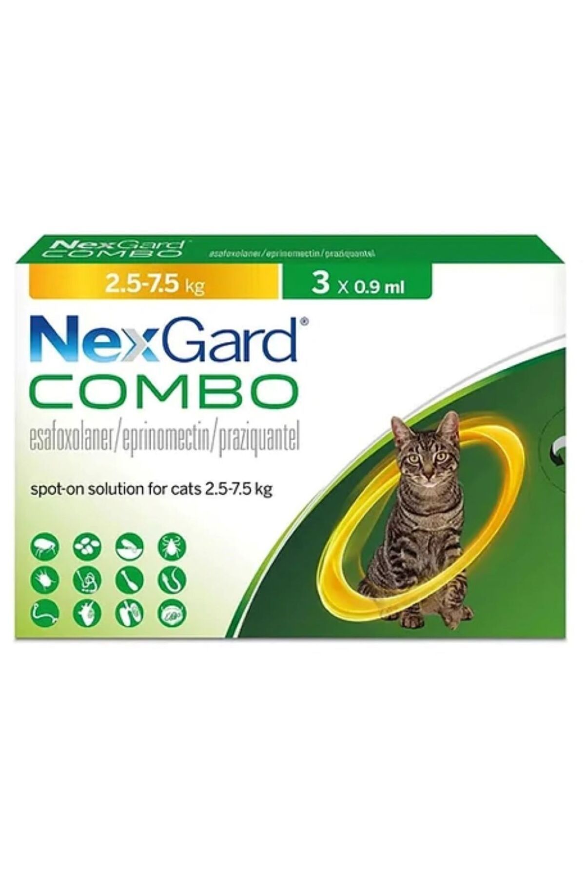Orqinel Nexgard-d İç Dış Anti Parazit Uzaklaştırıcı 2.5-7.5 kg Kedi 3 pipet