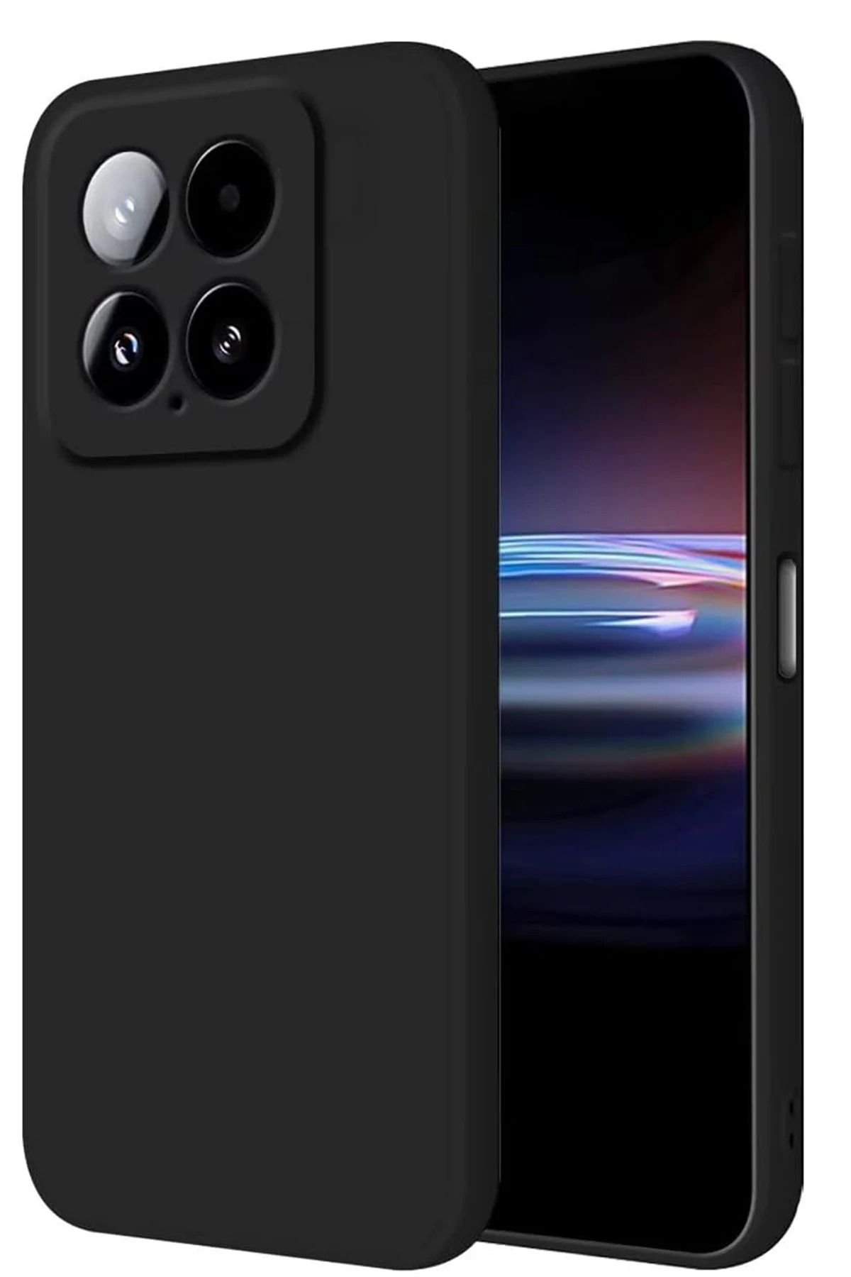 CepteToptan Xiaomi Mi 14T Pro Kılıf Nano içi Kadife Silikon - Siyah