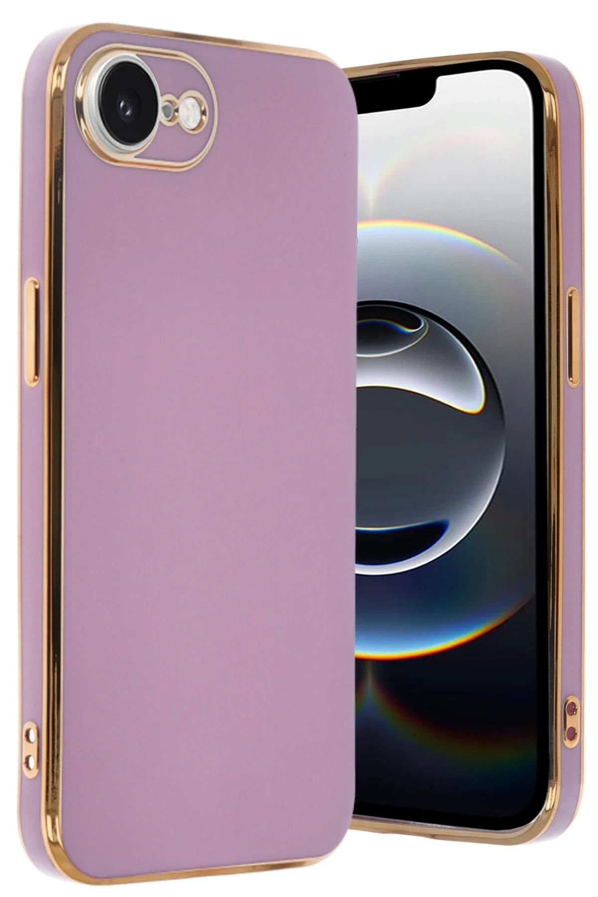 CepteToptan iPhone 16E Kılıf Volet Silikon - Mor