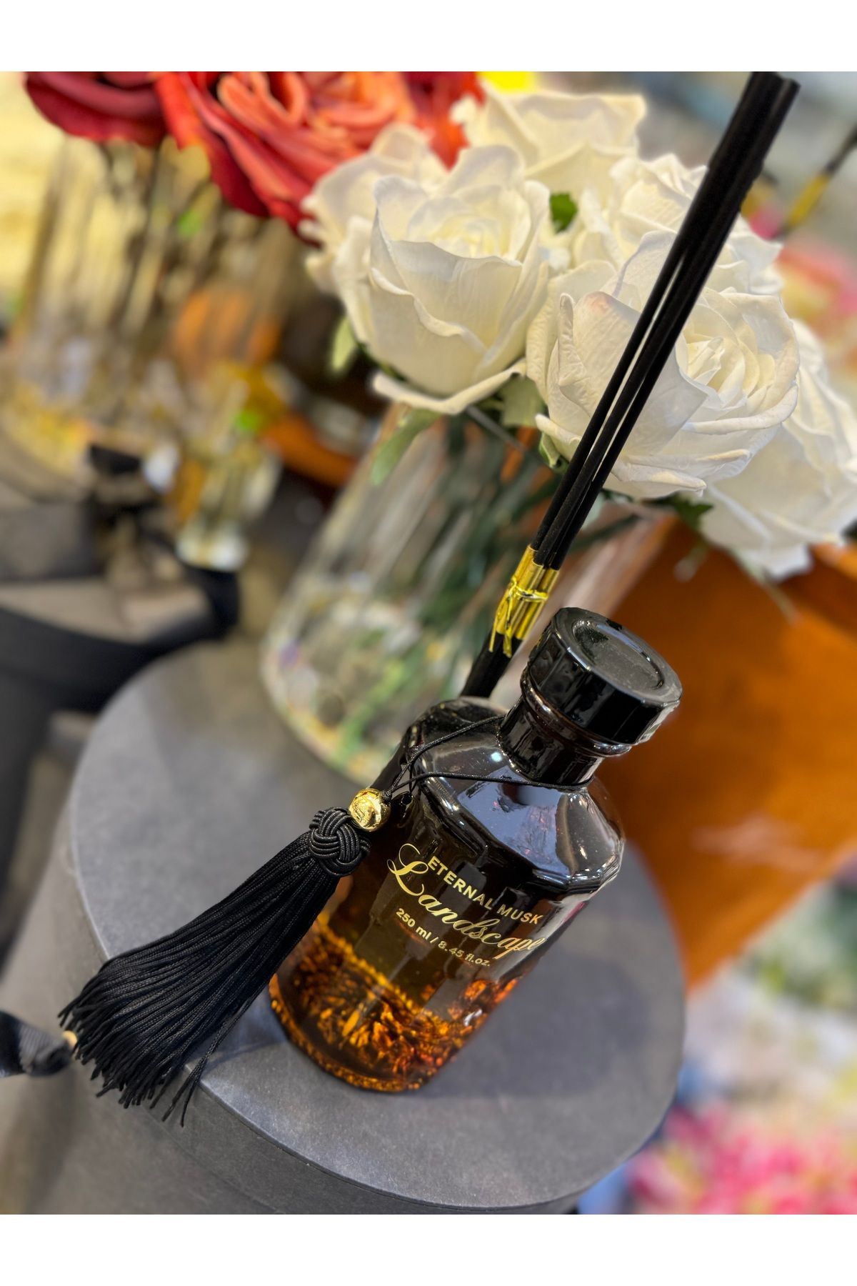 hediye ESTERHOMEDECOR Bambu çubuklu oda kokusu amber