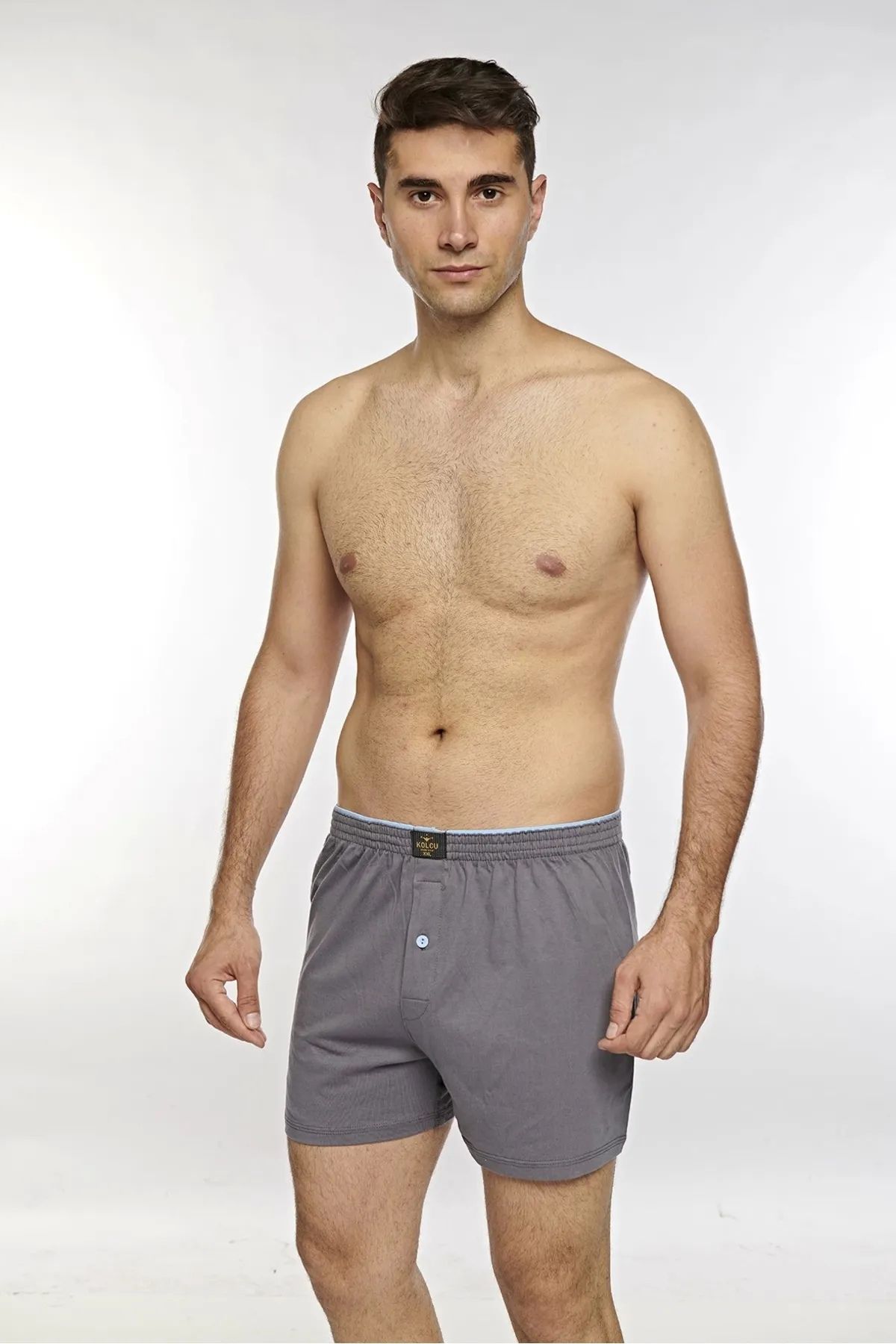 NaturaAlp Kolcu Önü Düğmeli Erkek Havlu Bel Boxer