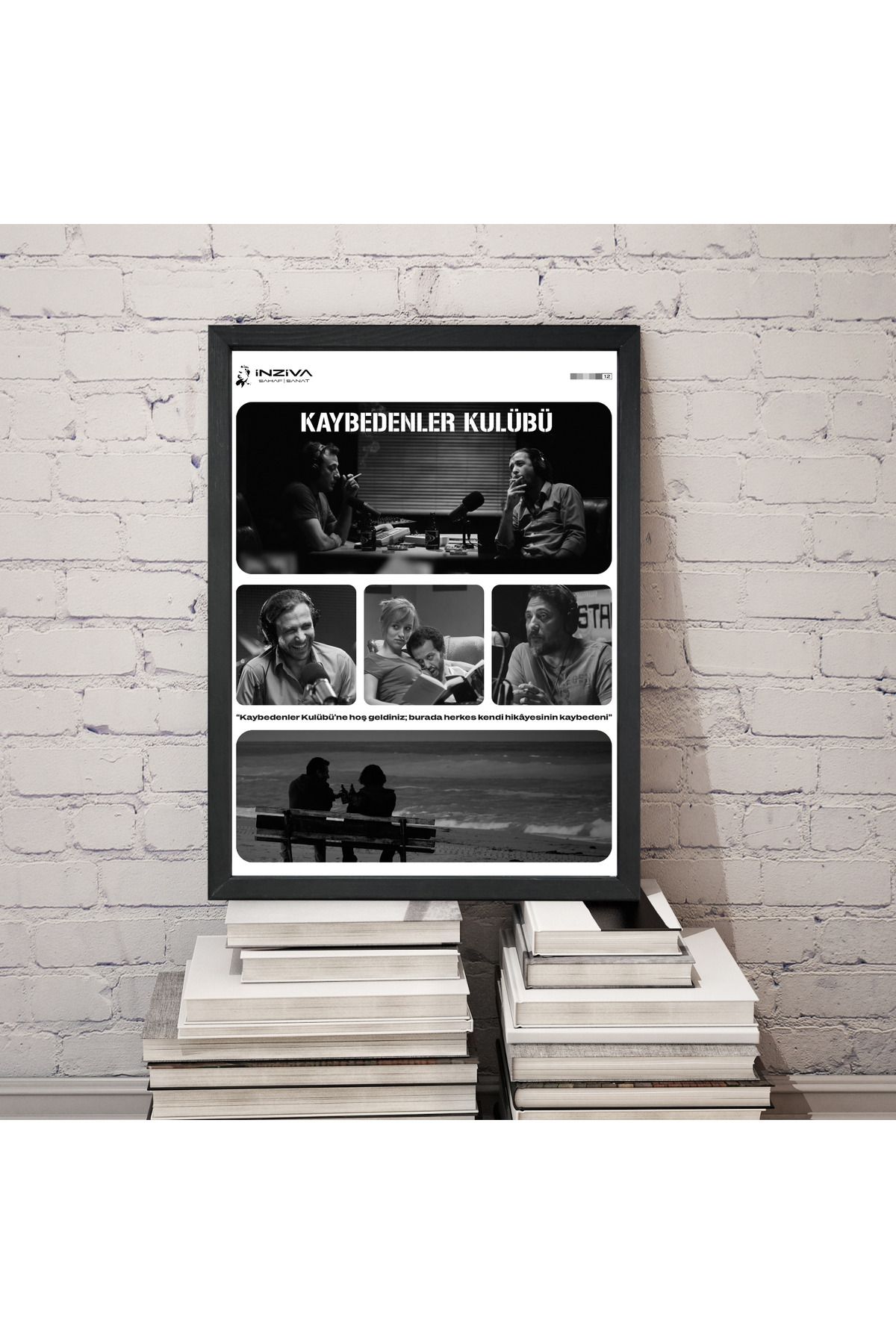Home Kaybedenler Kulübü 30x40 Cm Çerçeveli Film Tasarımlı Poster