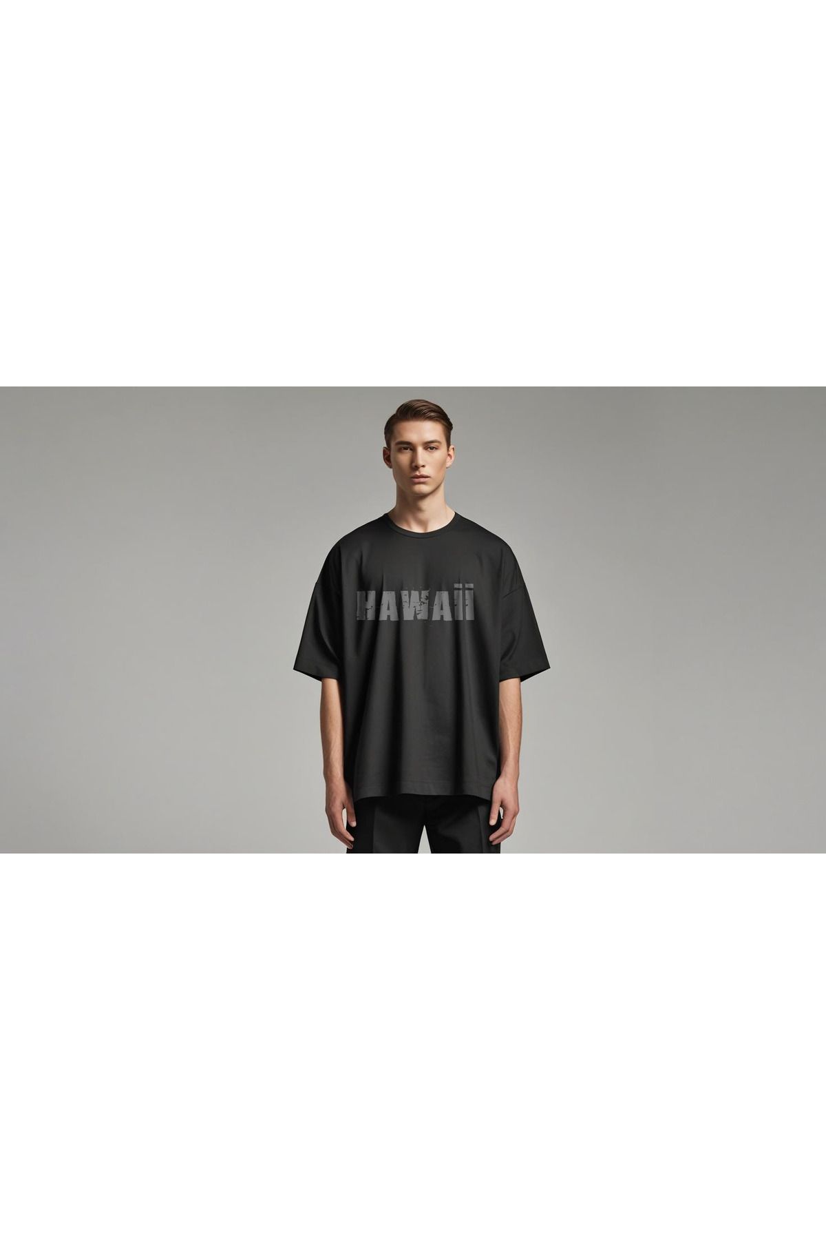 Vigor Wear hawaii Baskılı Oversize UNİSEX T-shirt