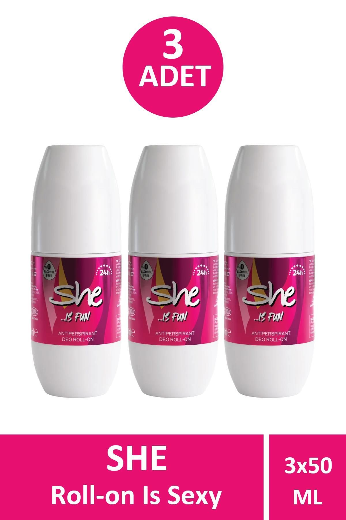 Seddar Collection She Is Fun Roll-On Kadın 50 ml 3 Adet
