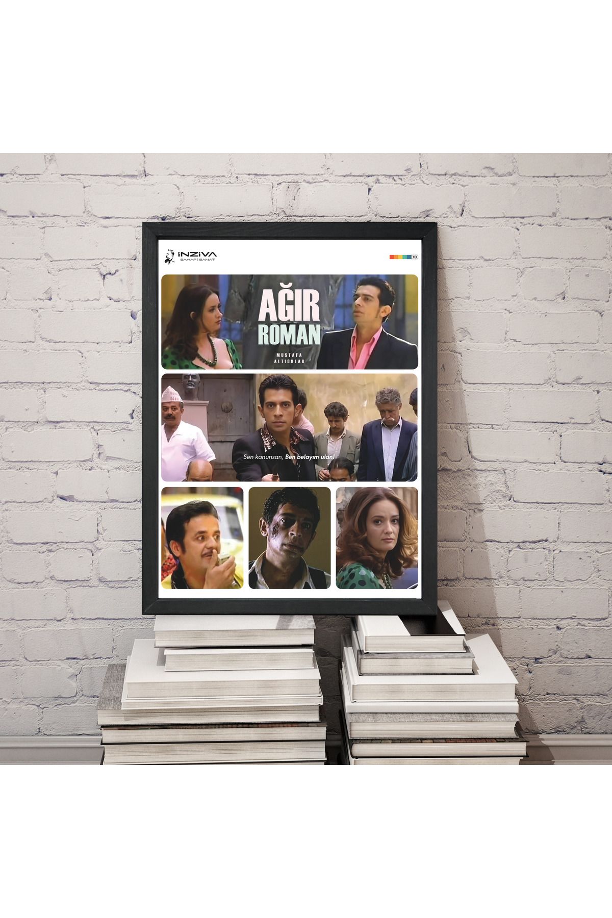 Home Ağır Roman 30x40 Cm Çerçeveli Renkli Film Tasarımlı Poster