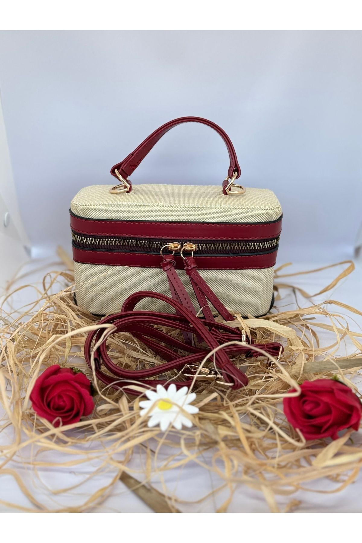 MODA MODERN HASIR DESENLİ ÇANTA