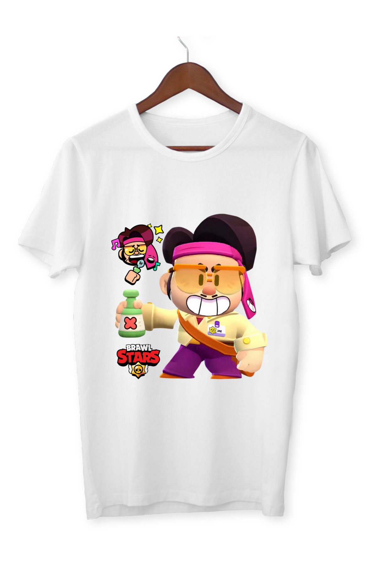 ALPŞAN TİCARET Brawl Stars jae-yong Çocuk Yetişkin Beyaz T-shirt Brawl Stars jae-yong Unisex Çocuk Tişört