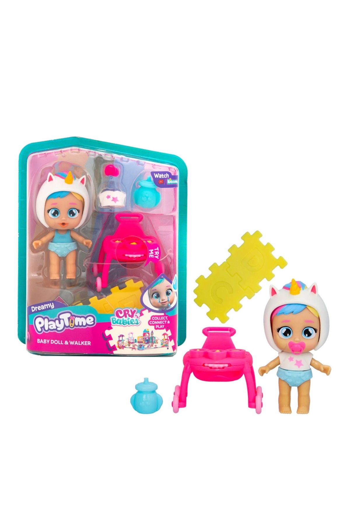 TOYFEST Cry Babies Play Time Mini Bebek ve Yürüteç